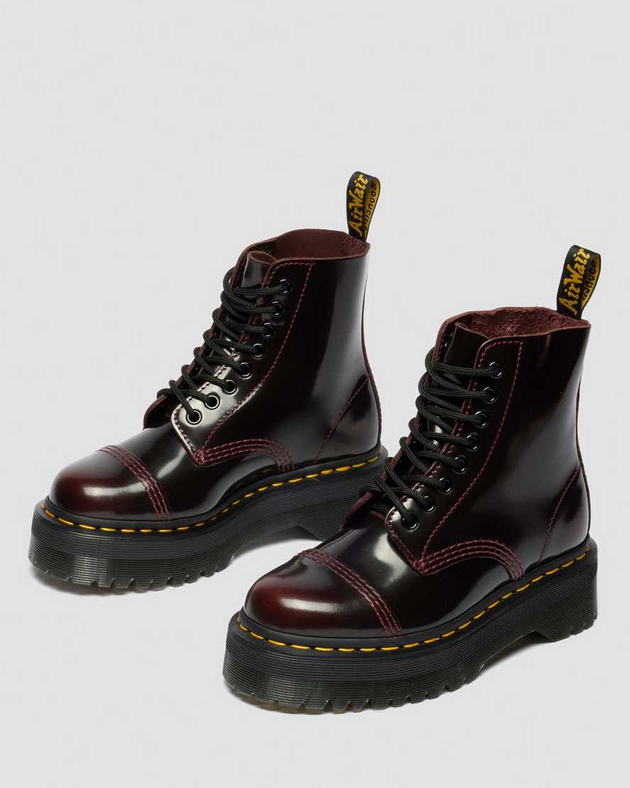 Botas de mujer de cuero con plataforma