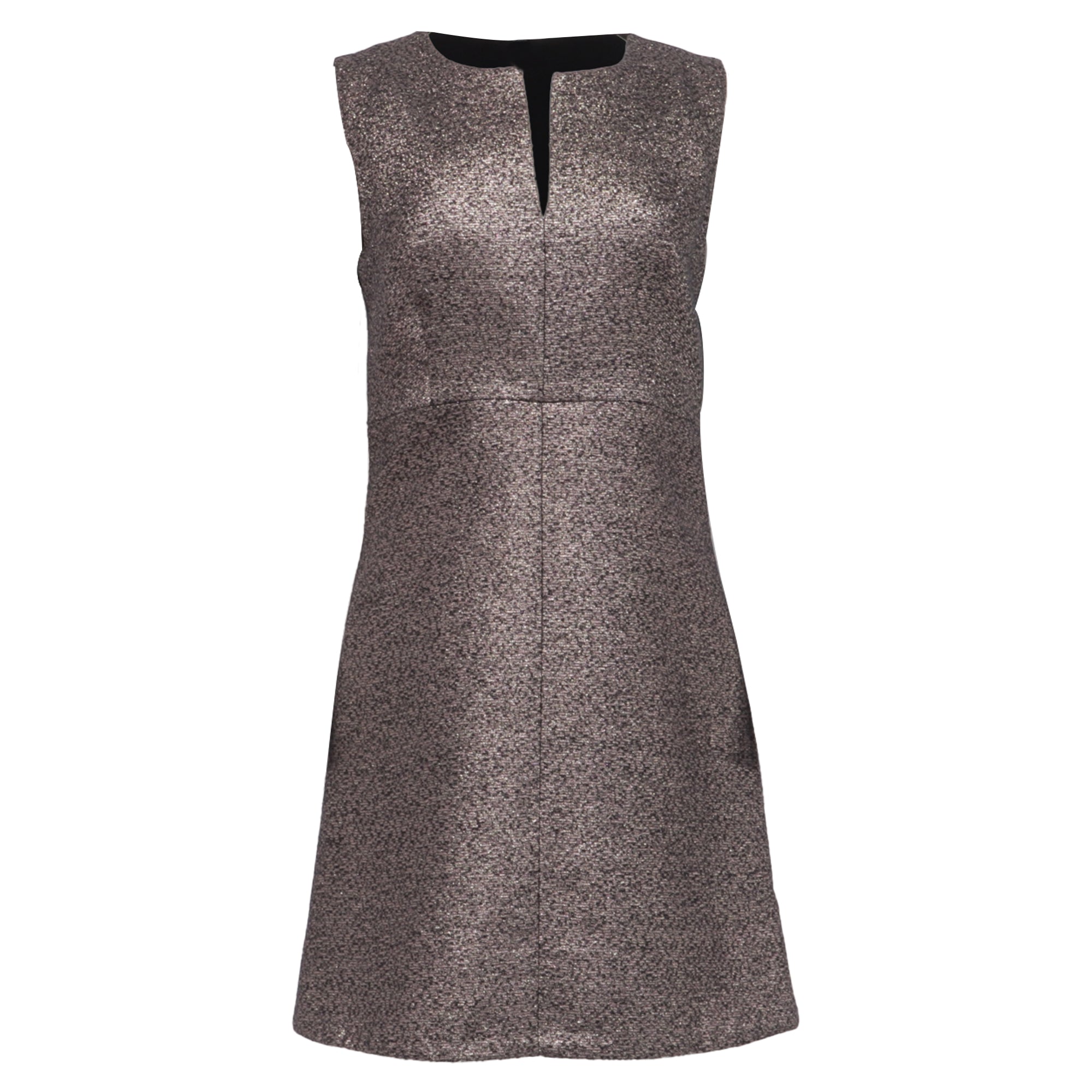Vestido corto color plateado