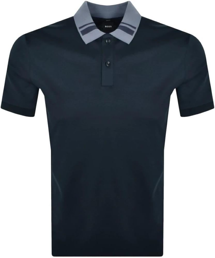 Polo de hombre de manga corta color azul marino