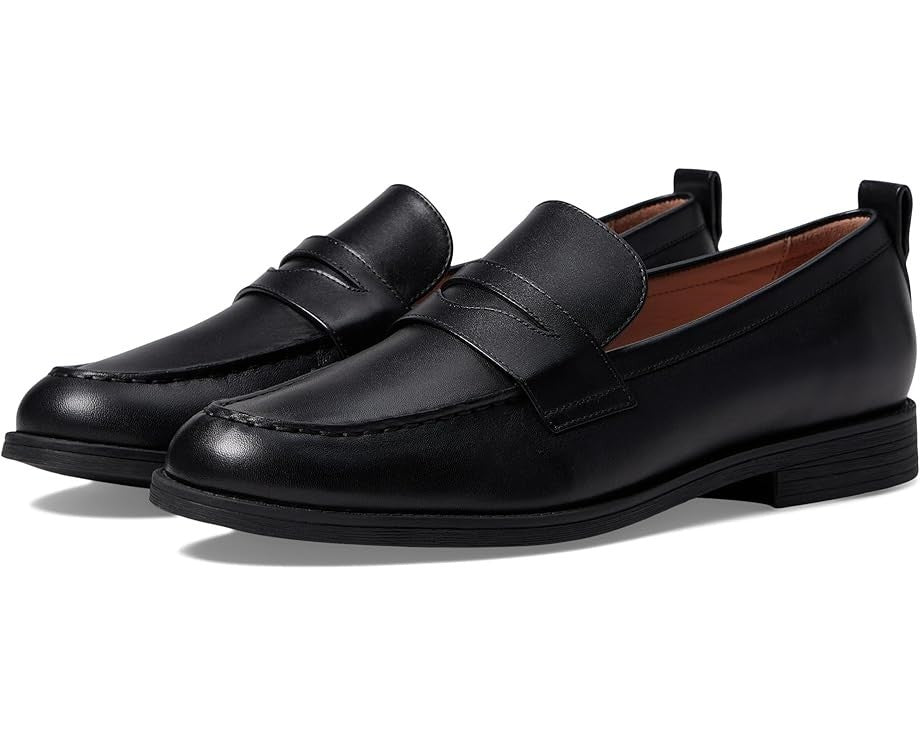 Mocasines de mujer de cuero color negro
