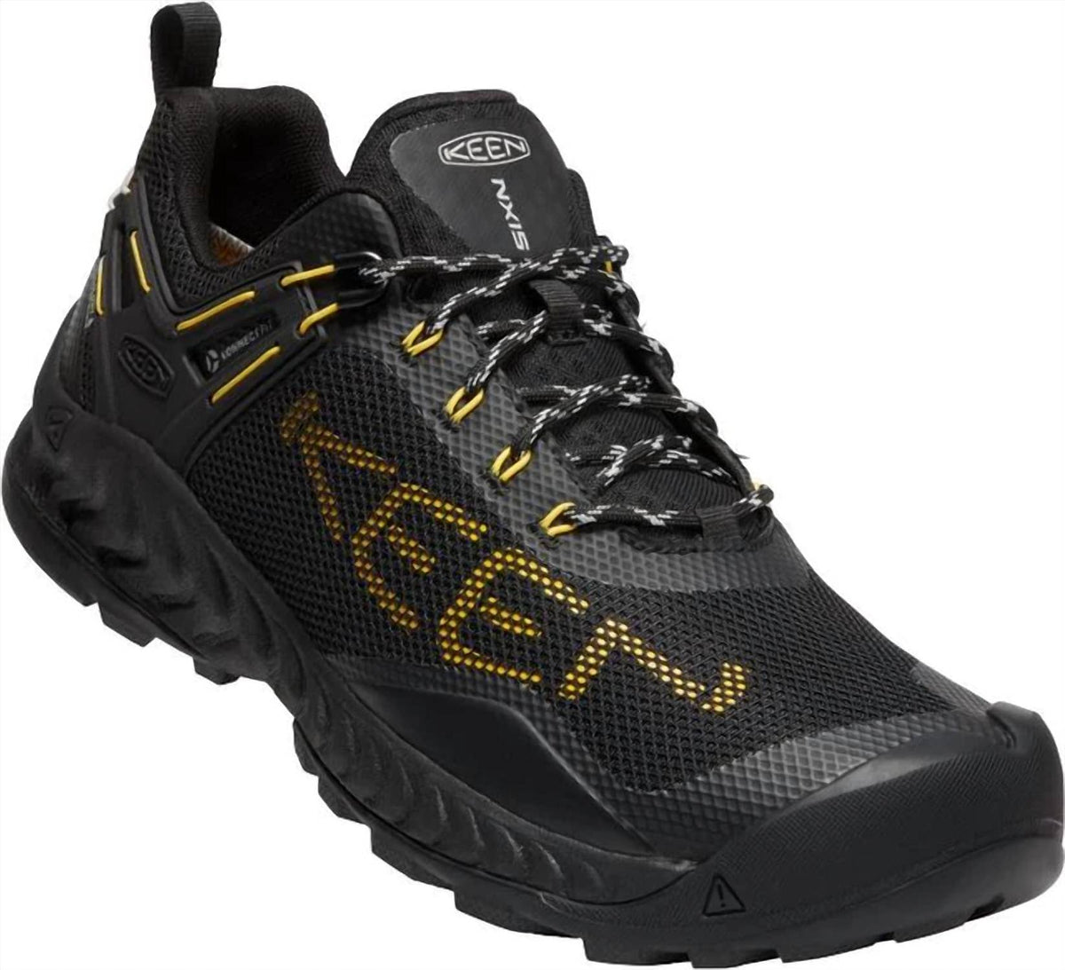 Zapatos de hombre impermeables color negro y amarillo