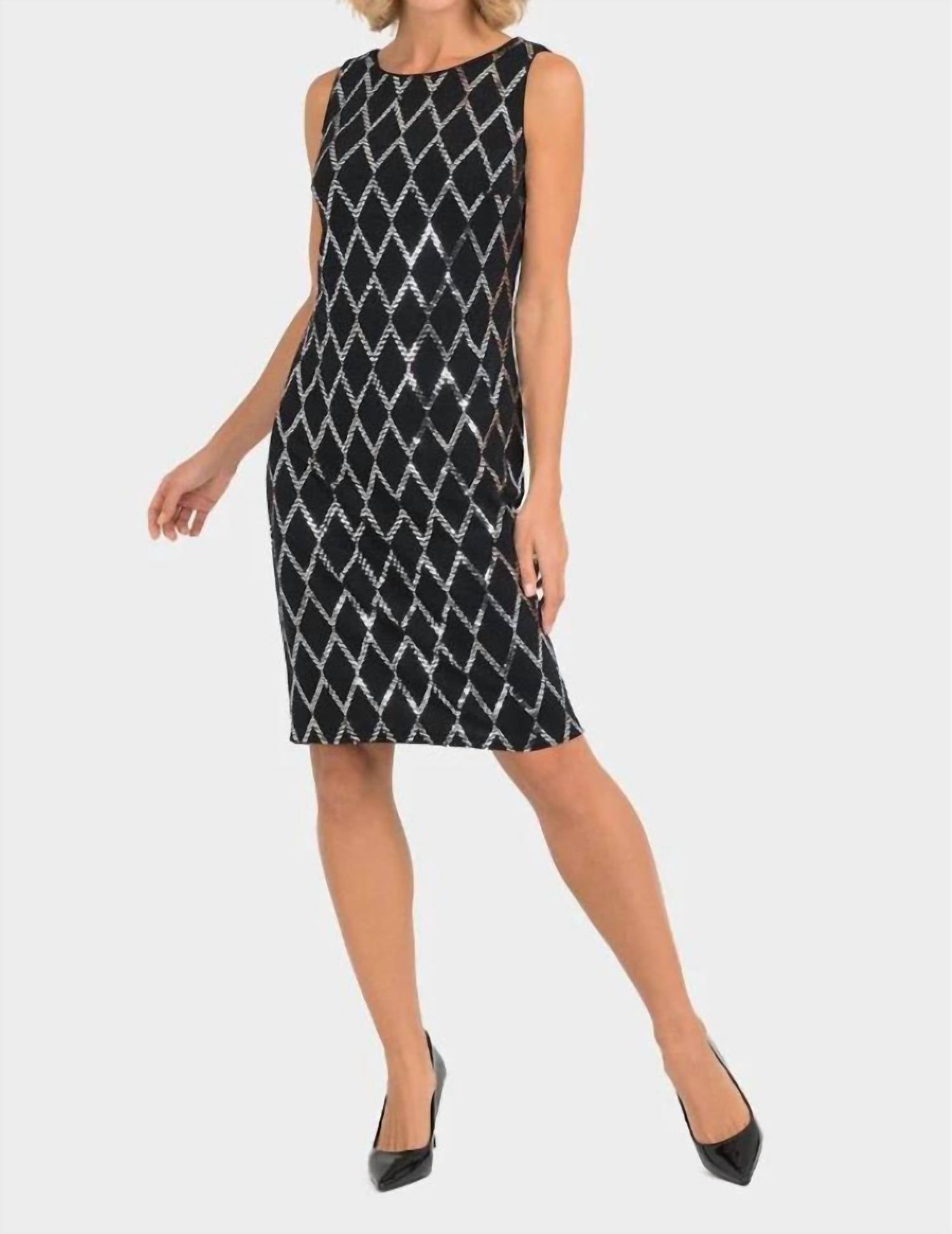 Vestido color negro y plateado