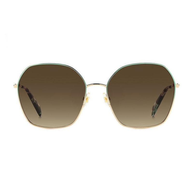 Gafas color azul y café y dorado