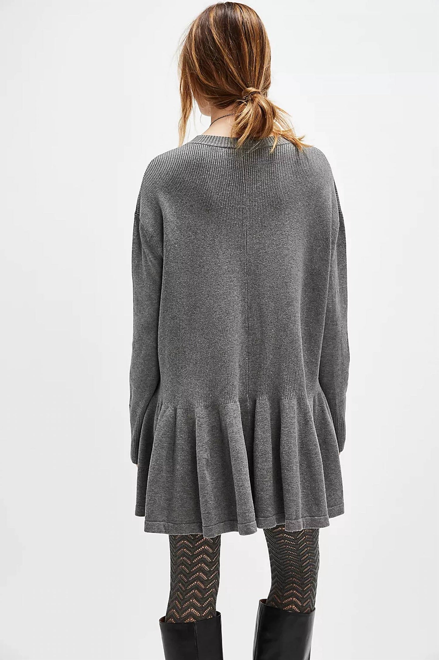 Vestido corto color gris