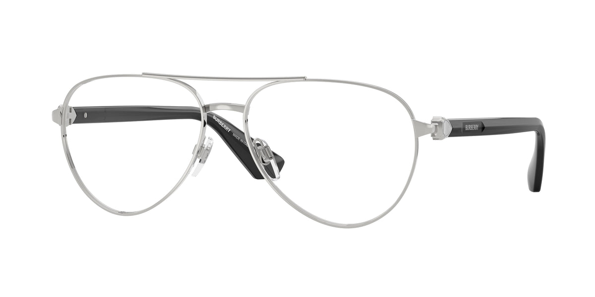 Montura para gafas de hombre 55 mm color plateado