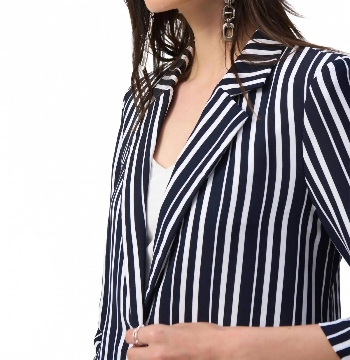 Blazer a rayas color azul