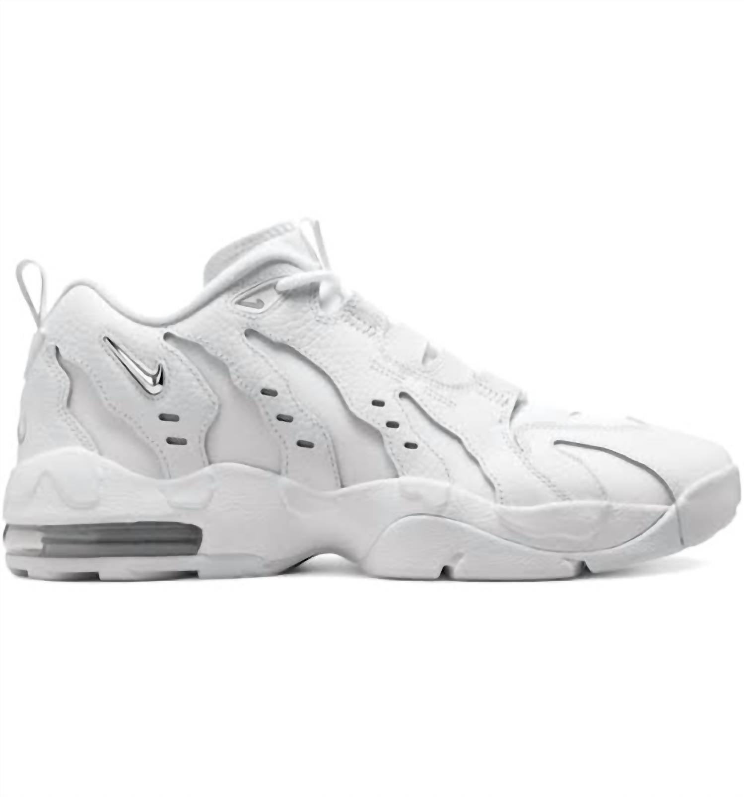 Tenis de hombre color blanco y plateado