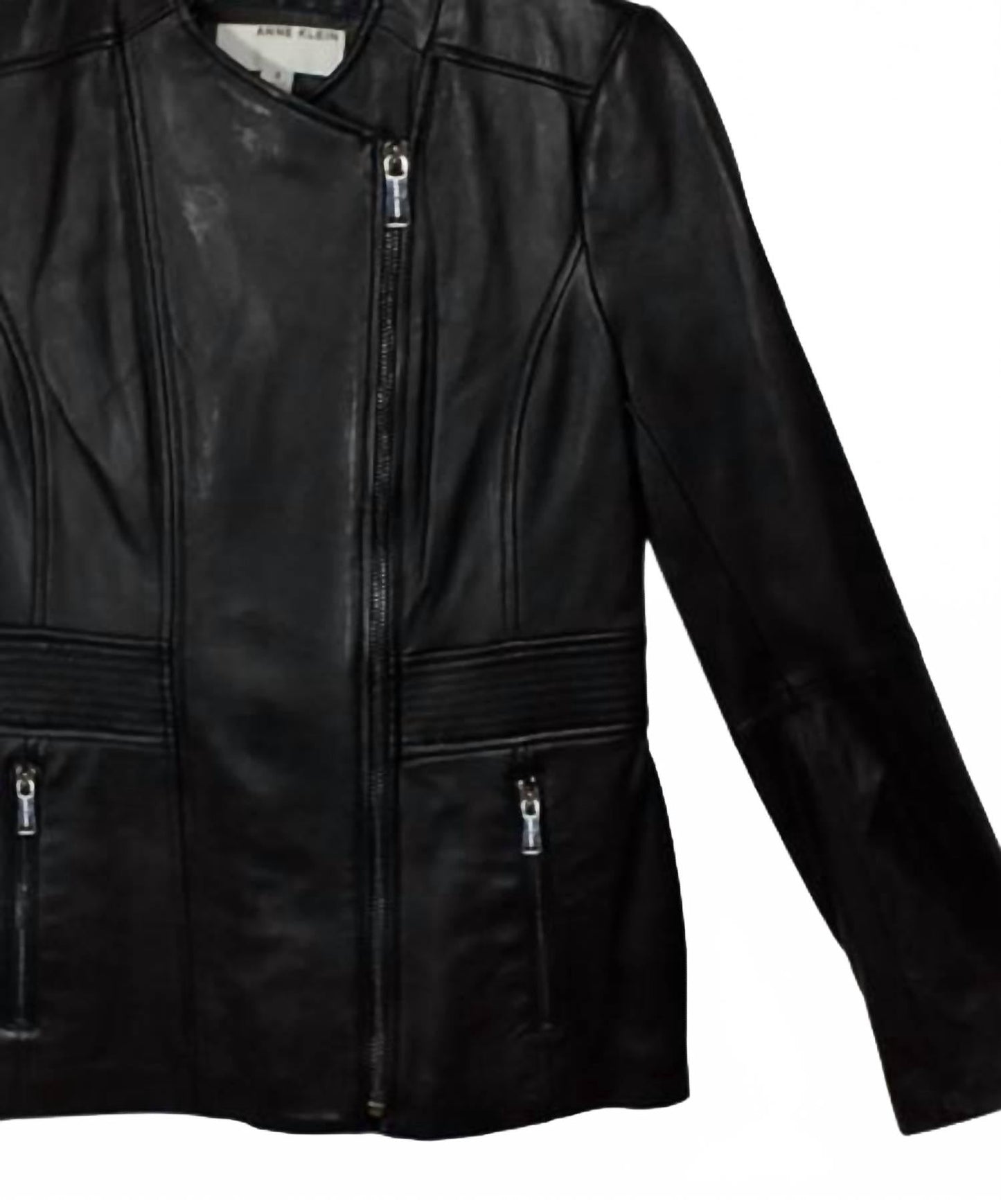 Chaqueta de mujer de cuero color negro
