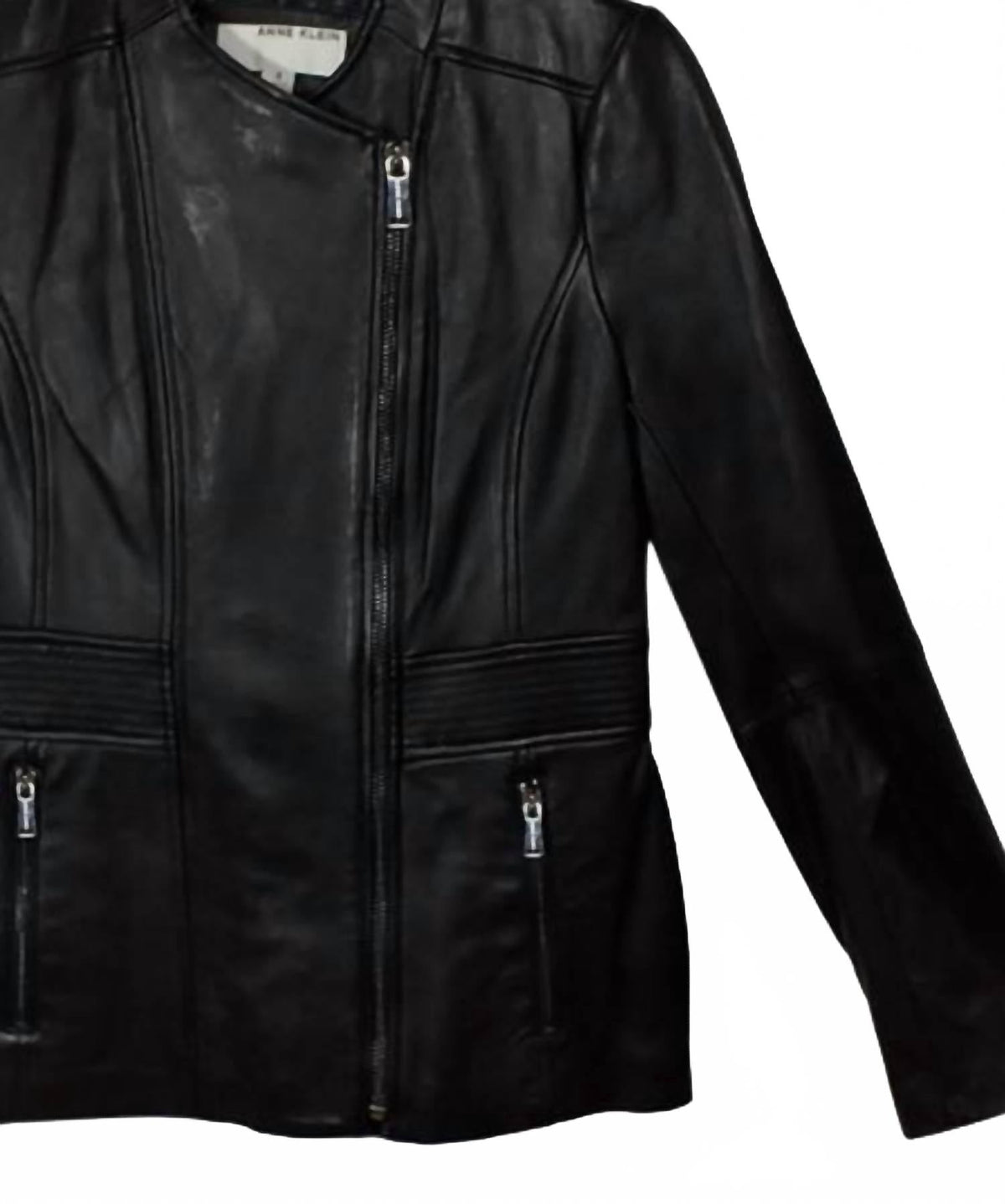Chaqueta de mujer de cuero color negro