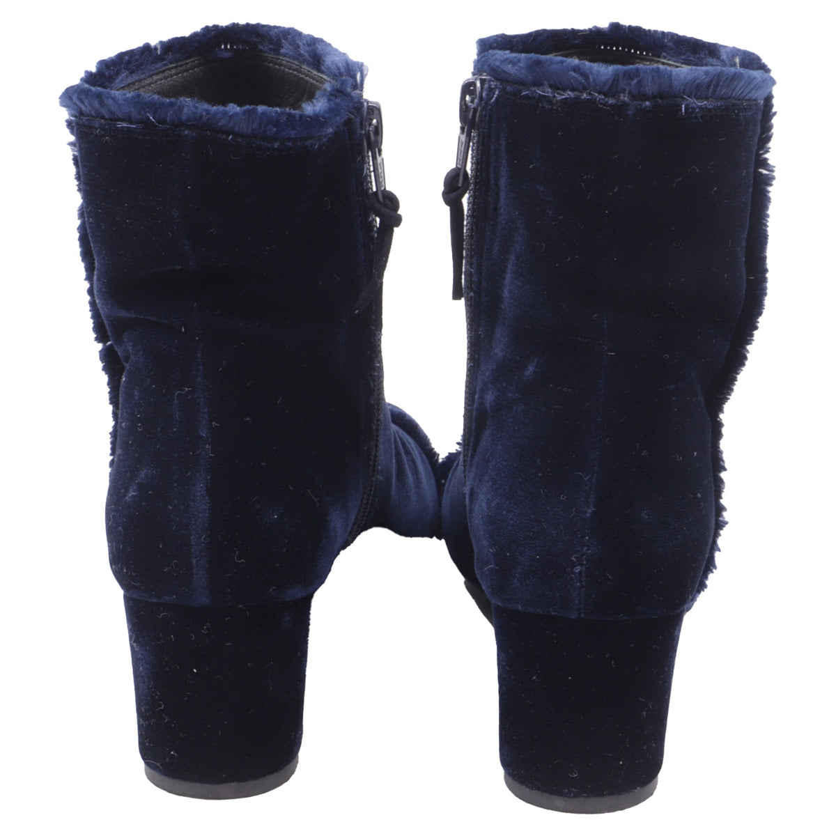 Botas de terciopelo color azul