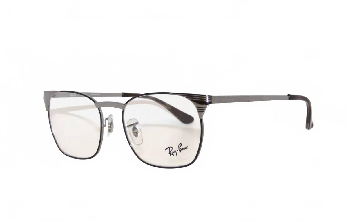 Montura para gafas de hombre de montura cuadrada color negro y gris