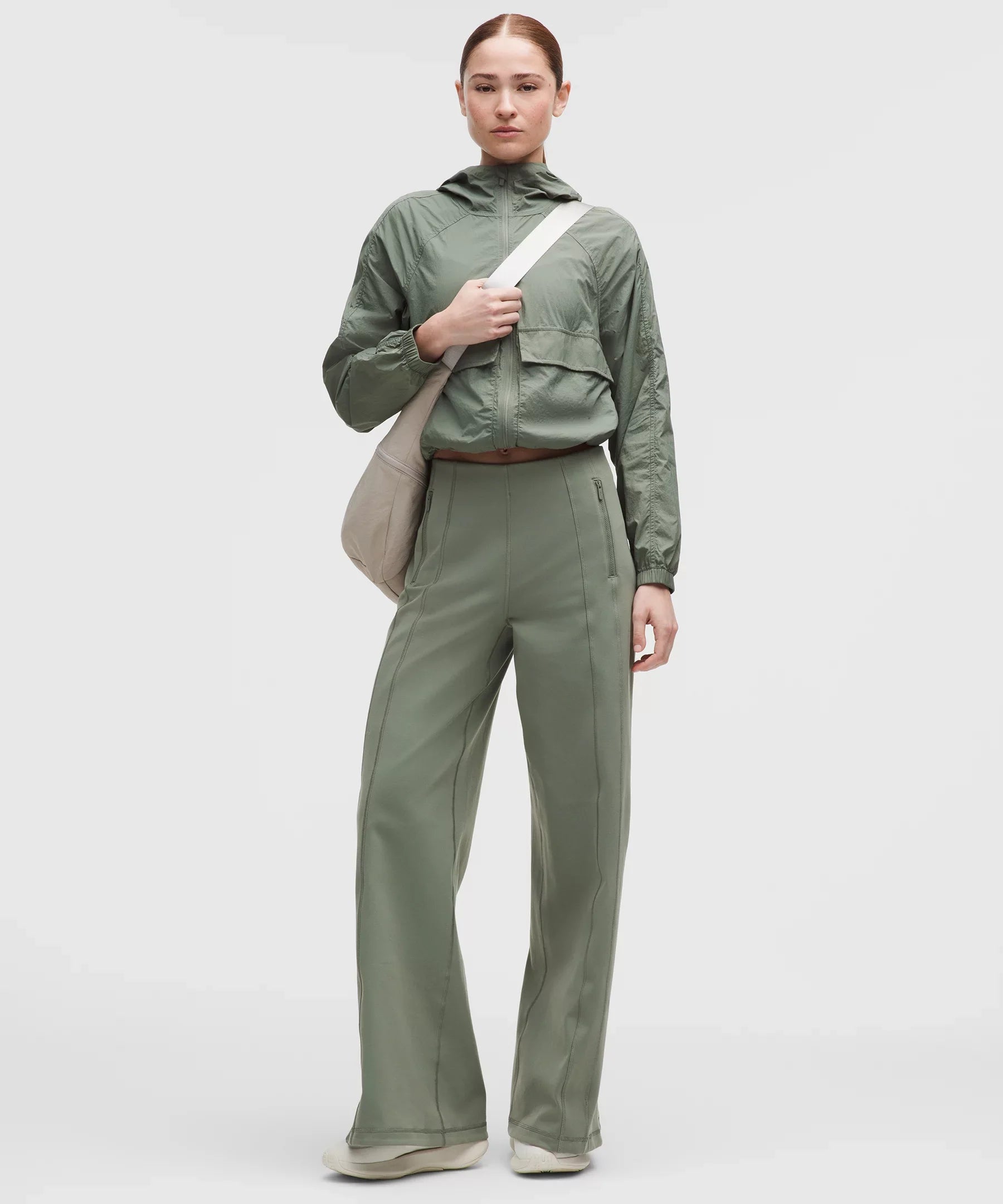 Pantalón de pierna ancha de tiro alto