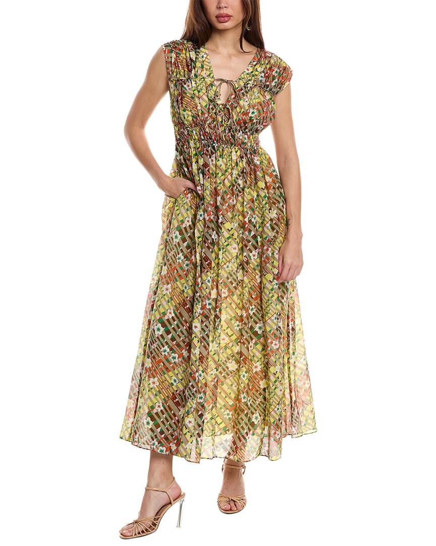 Vestido de mezcla de seda largo