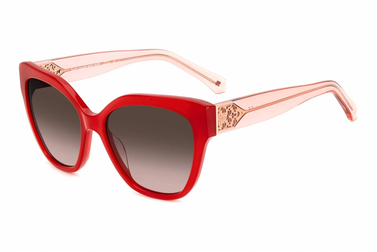 Gafas de sol de mujer color café y rojo