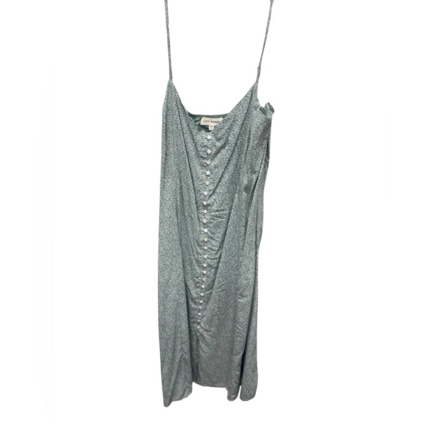 Vestido midi con cuello en V color verde