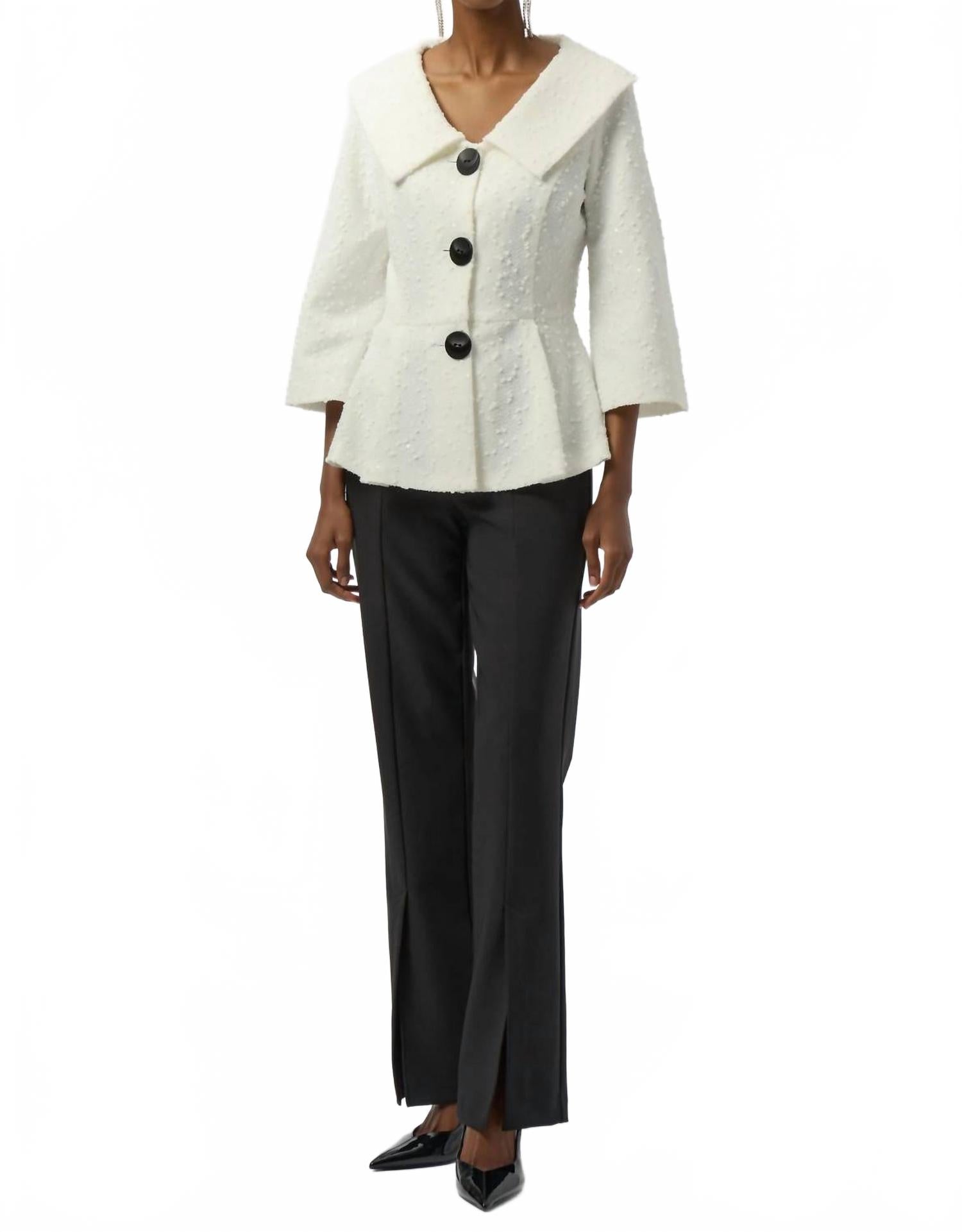 Chaqueta con lentejuelas color blanco
