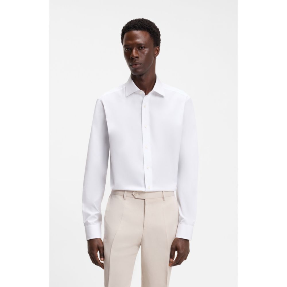 Camisa de algodón de corte ajustado