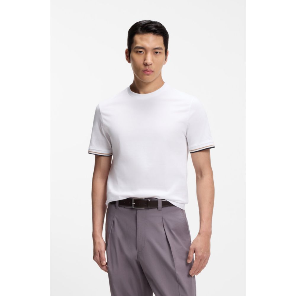 Camiseta de algodón a rayas