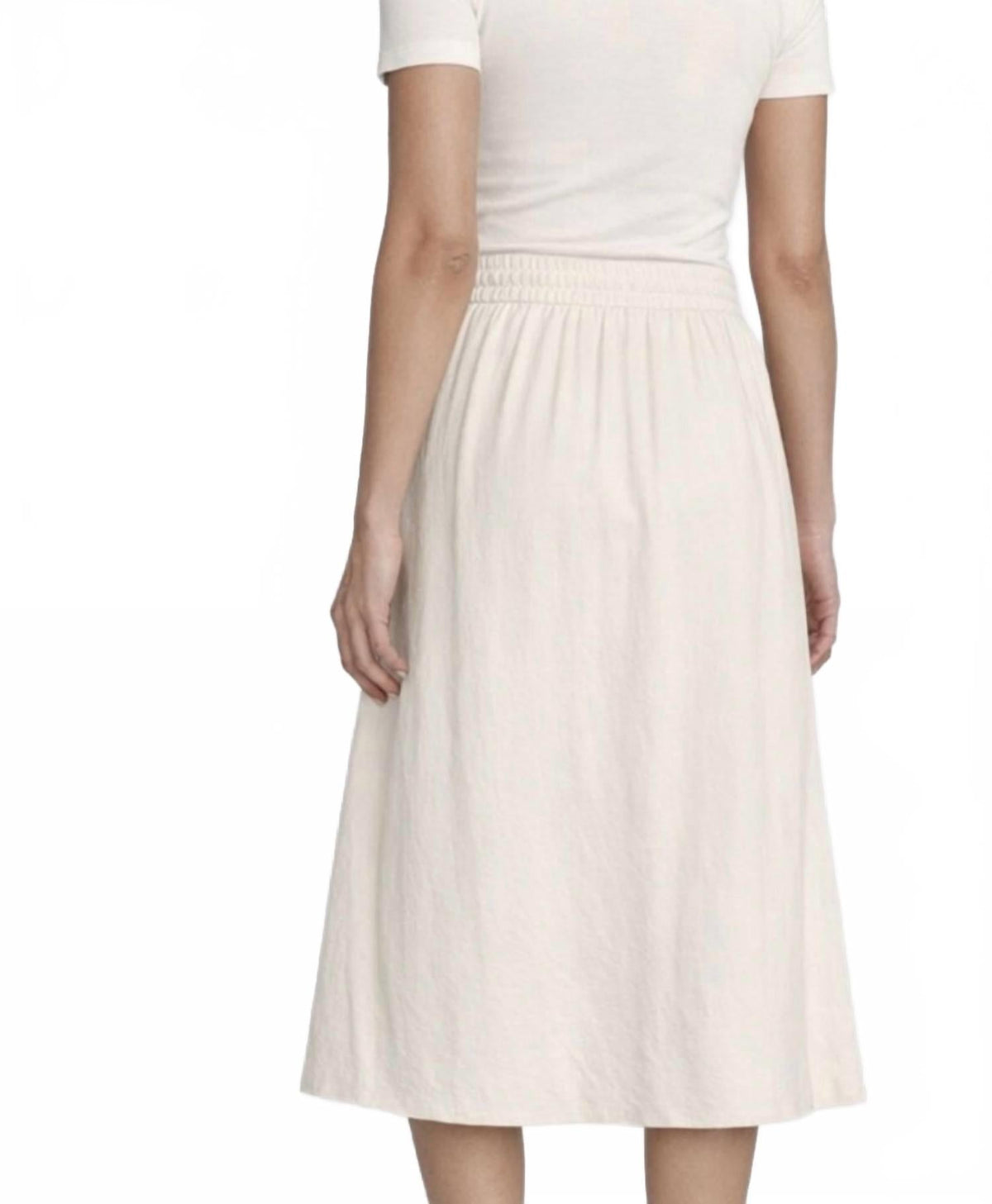 Falda de lino midi