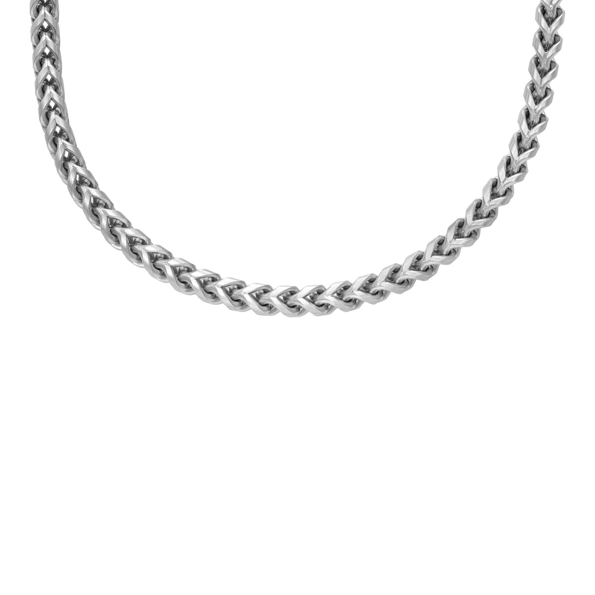 Collar de hombre color plateado