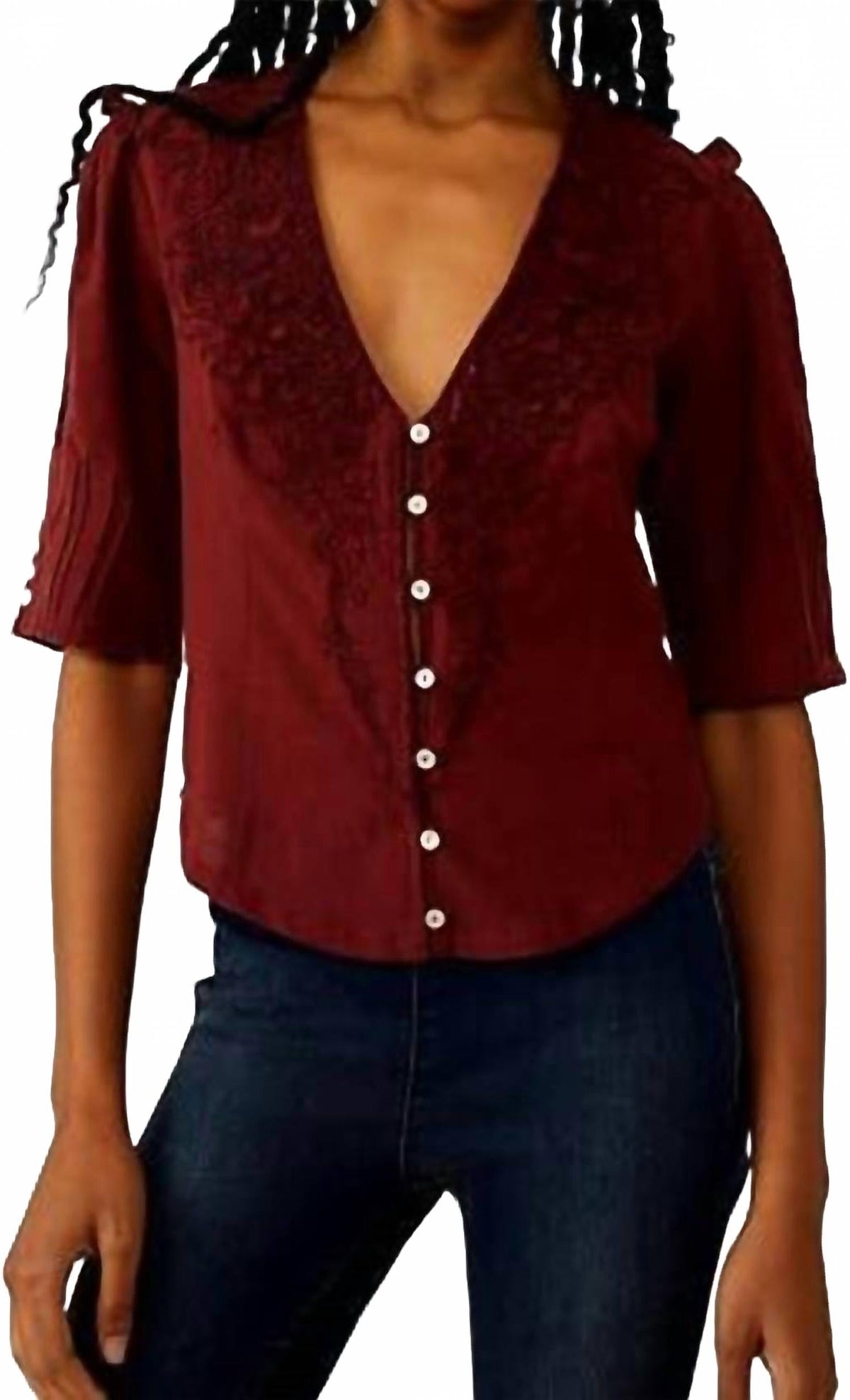 Blusa de algodón con bordado