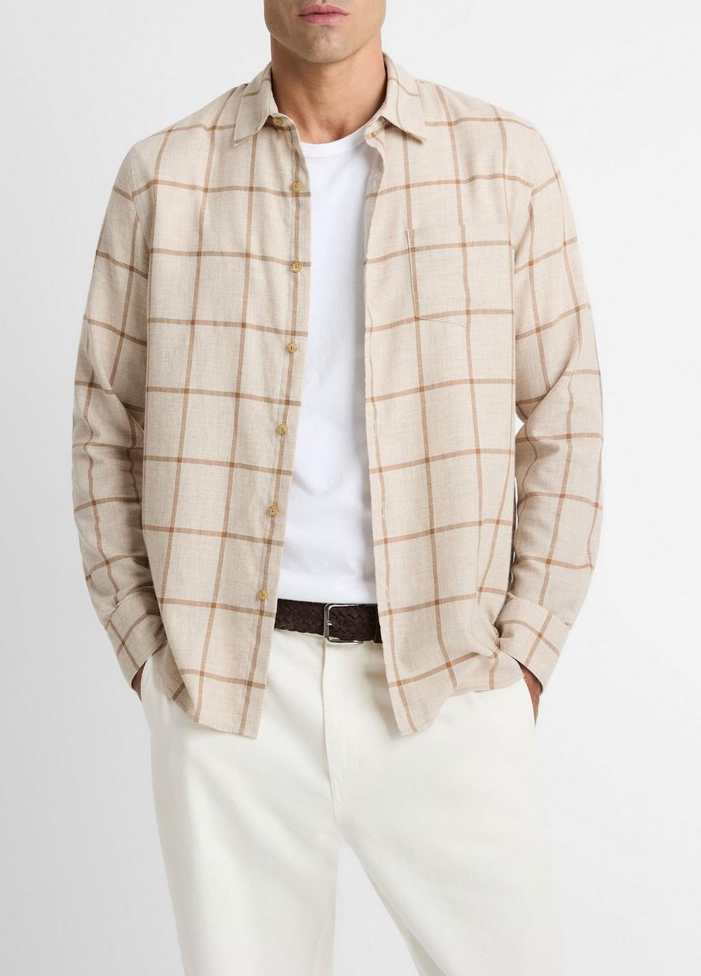 Camisa de algodón a cuadros