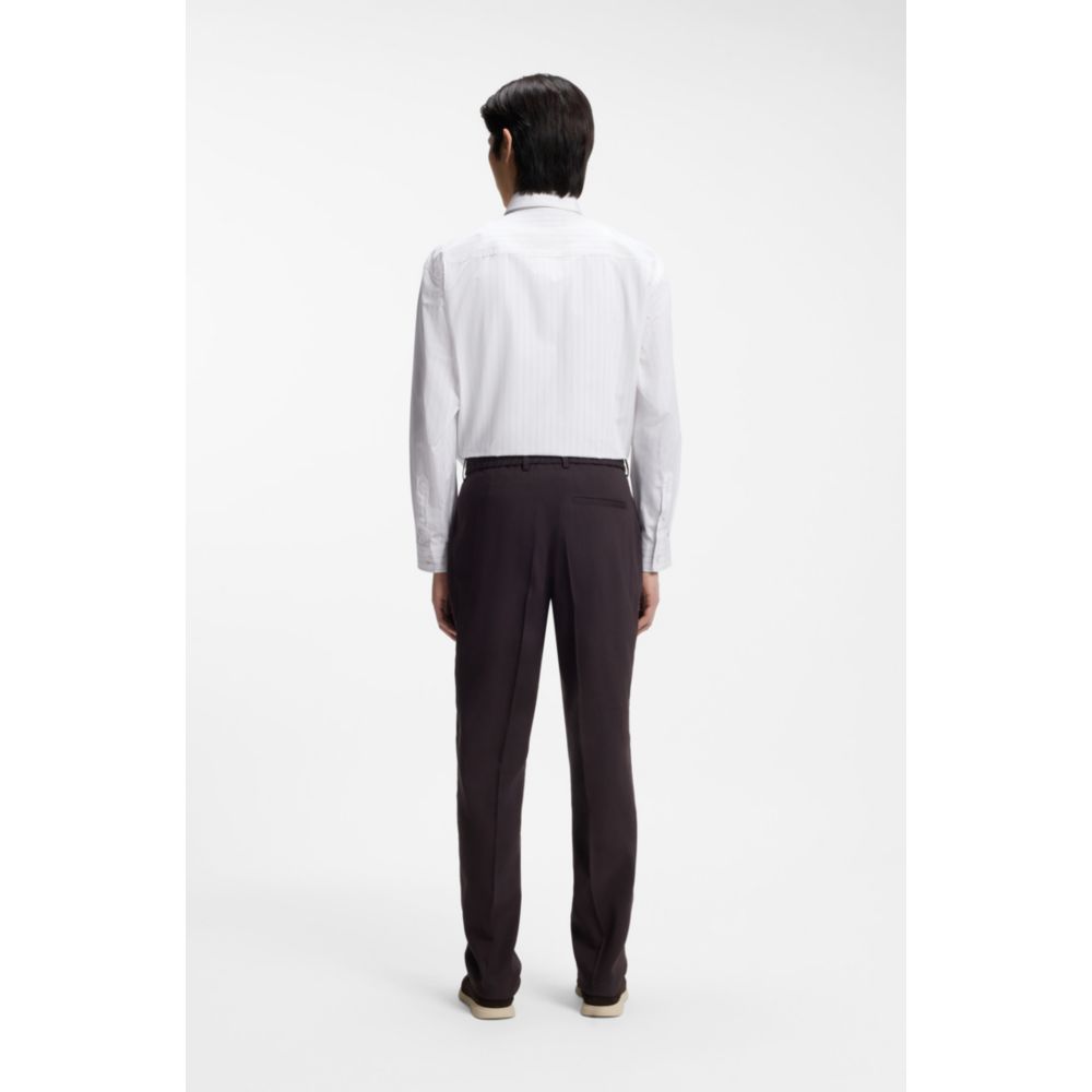 Camisa de algodón de corte amplio a rayas