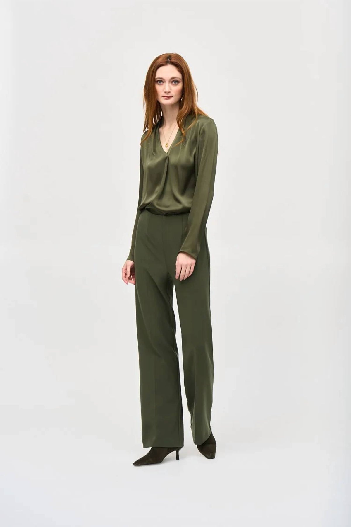Pantalón de pierna ancha de tiro alto