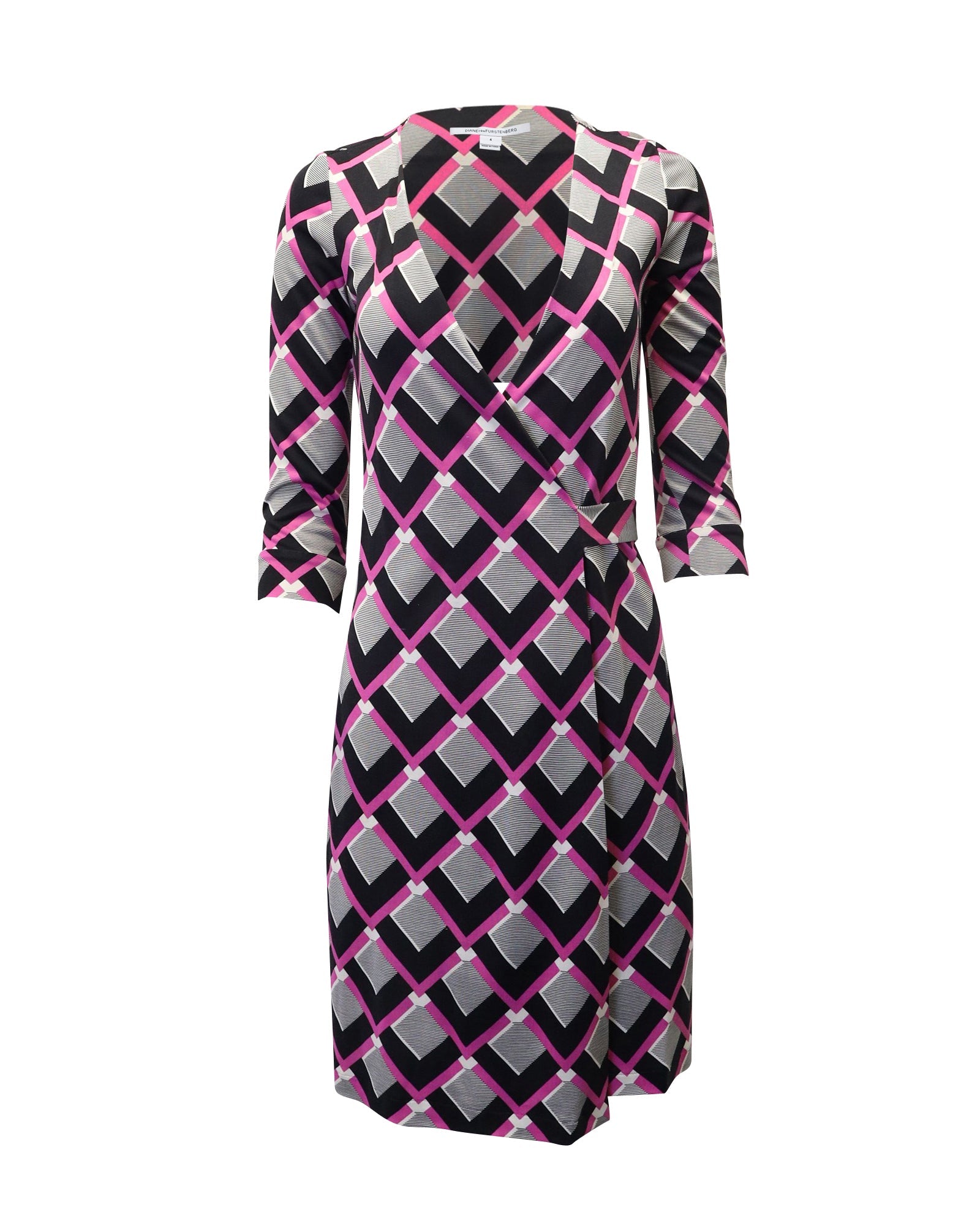 Vestido de seda con estampado multicolor