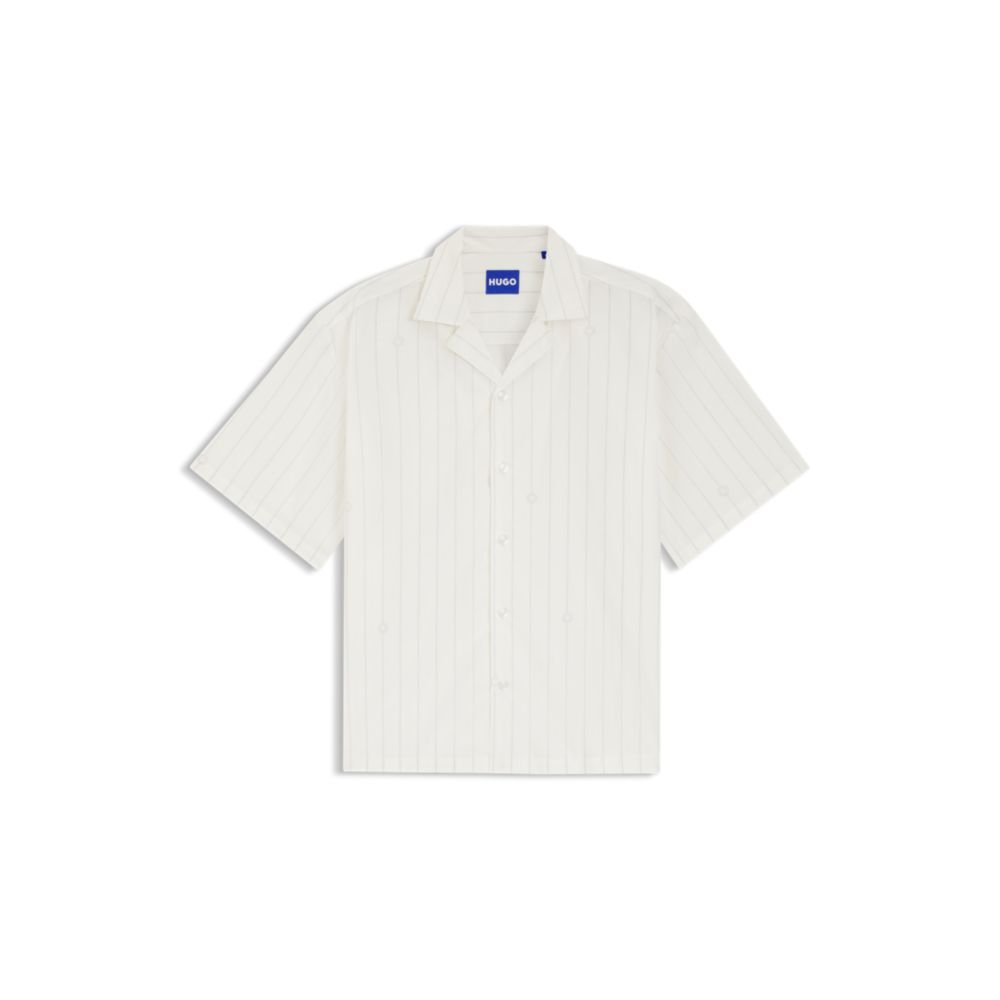 Camisa de algodón de corte amplio con estampado