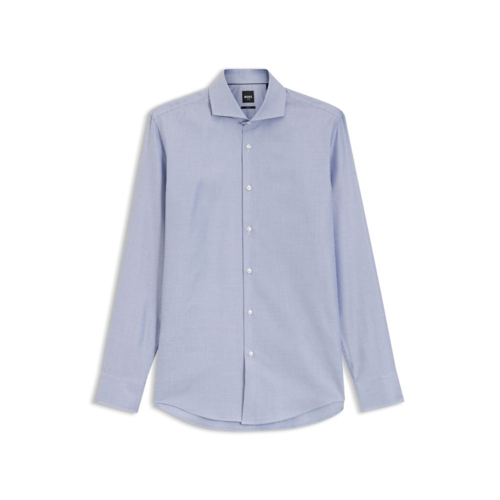 Camisa de mezcla de algodón de corte ajustado