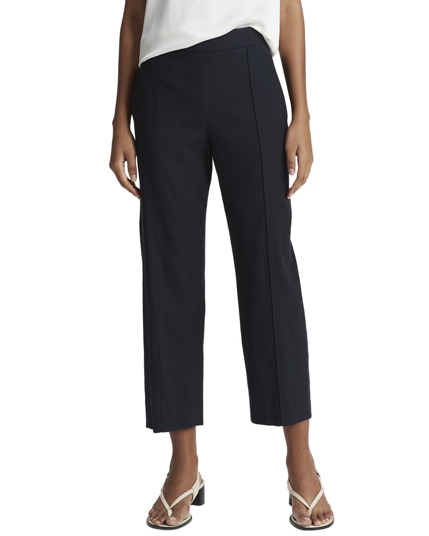 Pantalón de mezcla de lino de tiro medio