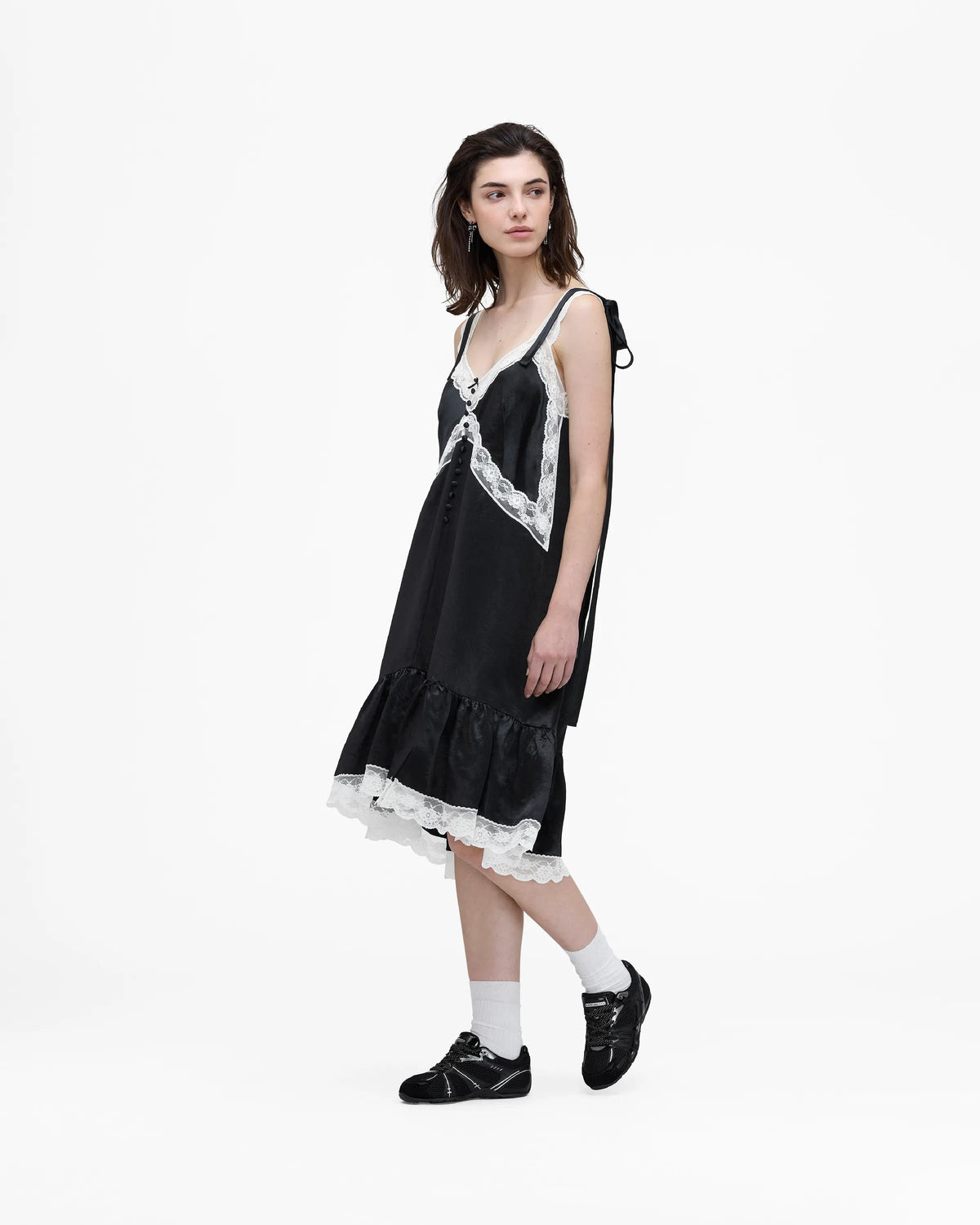 Vestido de satén midi