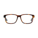 Gucci Gafas Cuadradas Marco Completo, Marco Havana y Lentes Demo Transparentes Gg0011O002