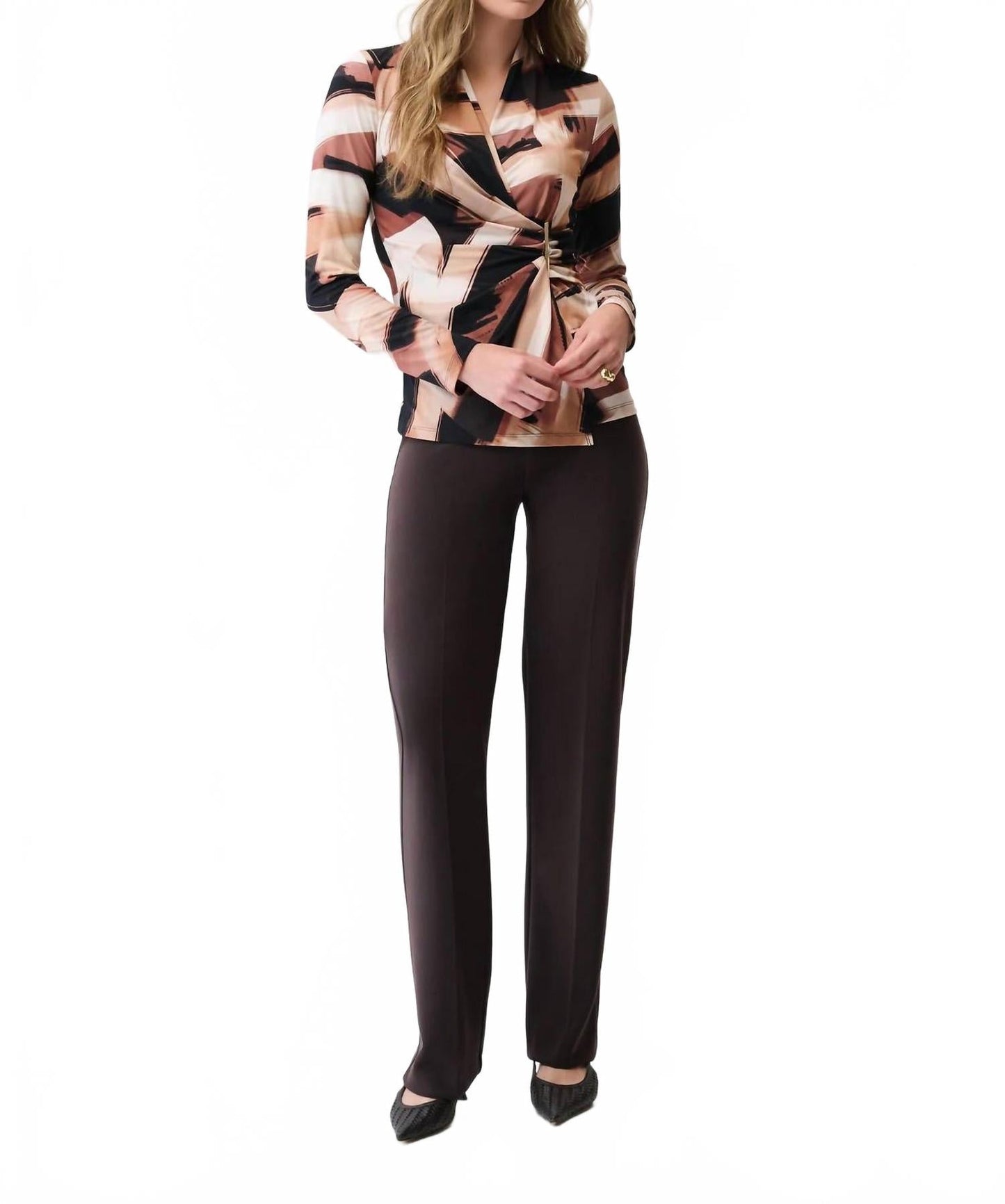 Top color negro y café