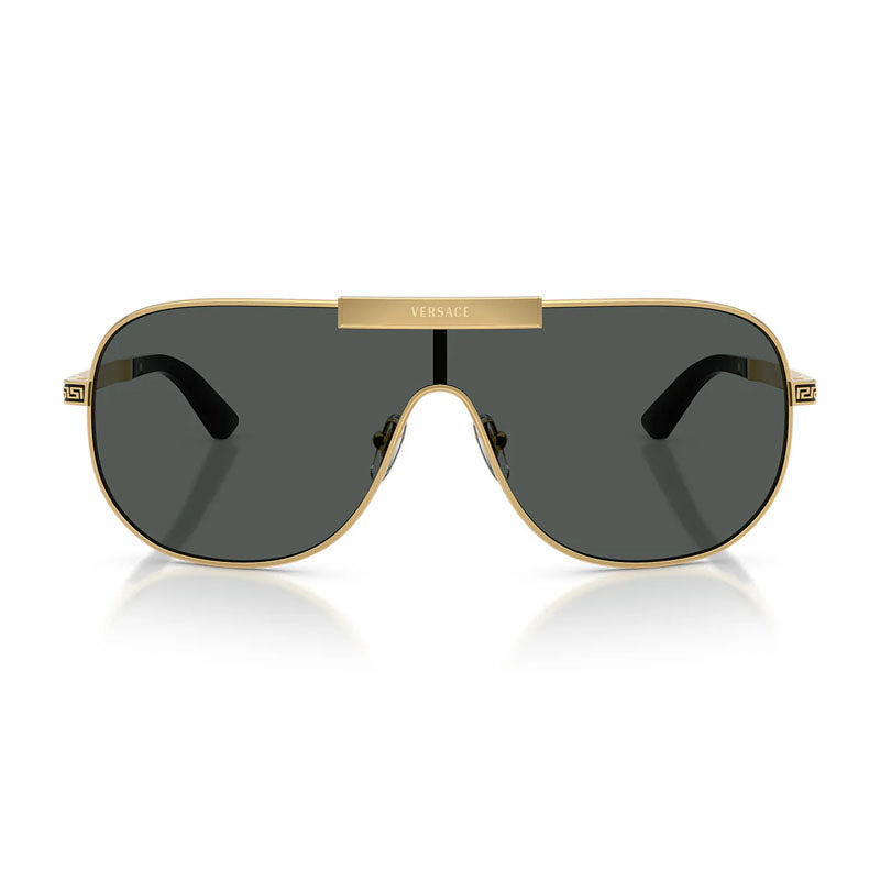Gafas color gris y dorado