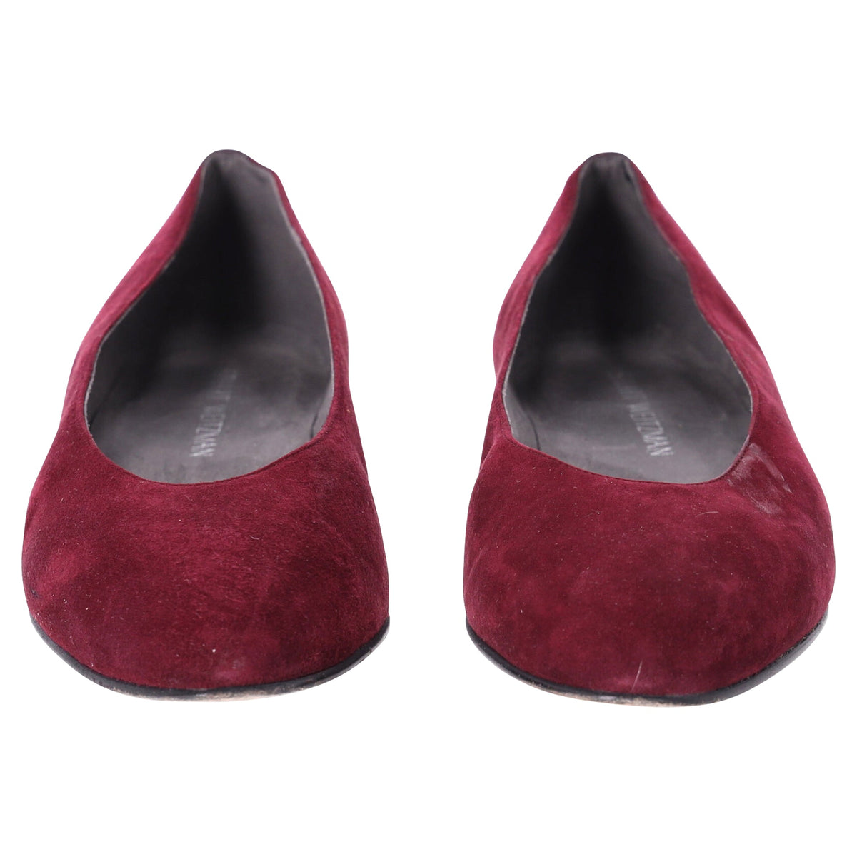 Zapatos planos de gamuza color rojo