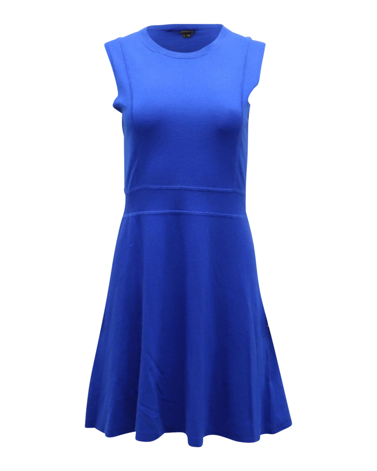 Vestido de lana corto sin mangas color azul