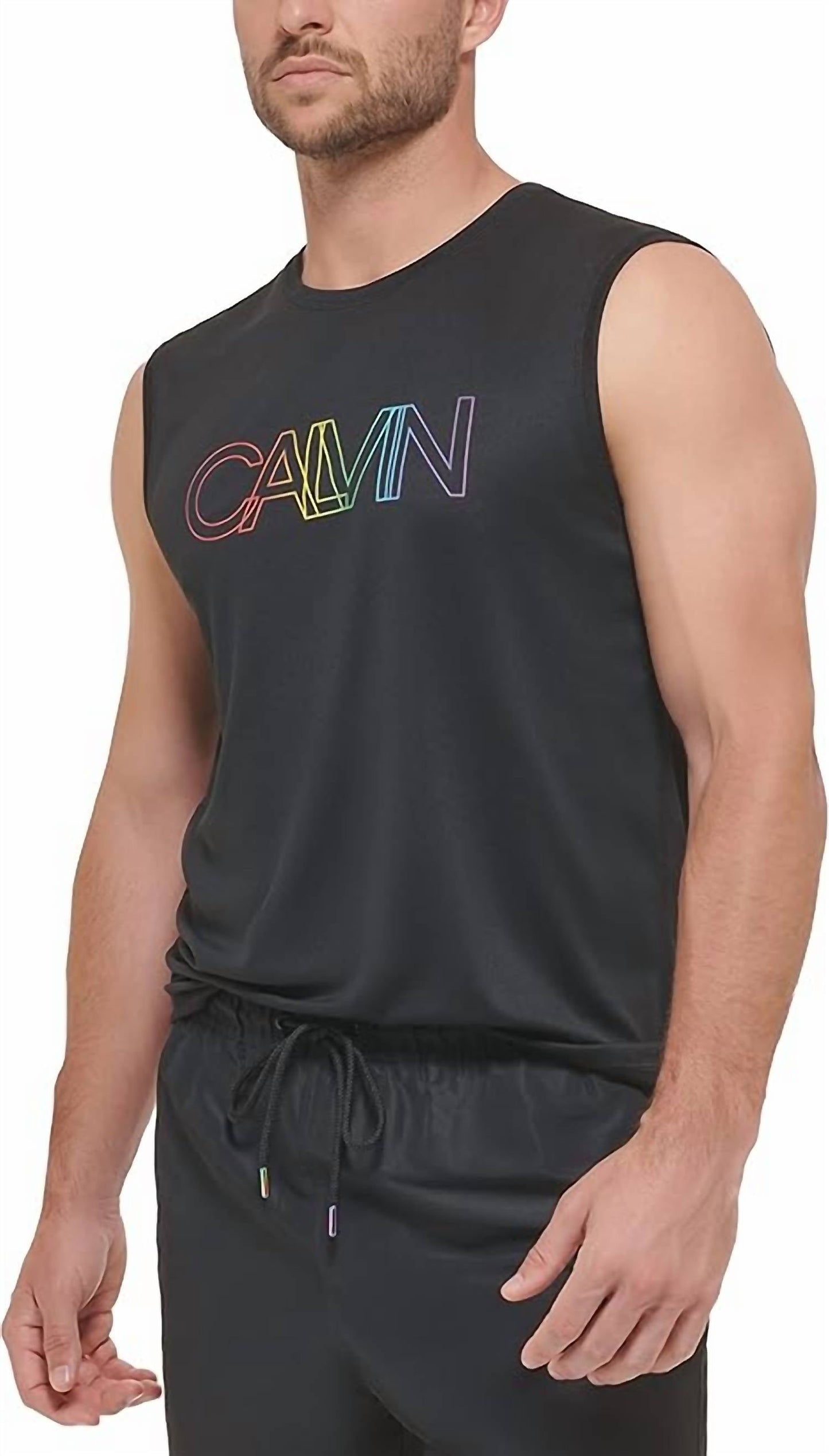 Top de hombre color negro y multicolor