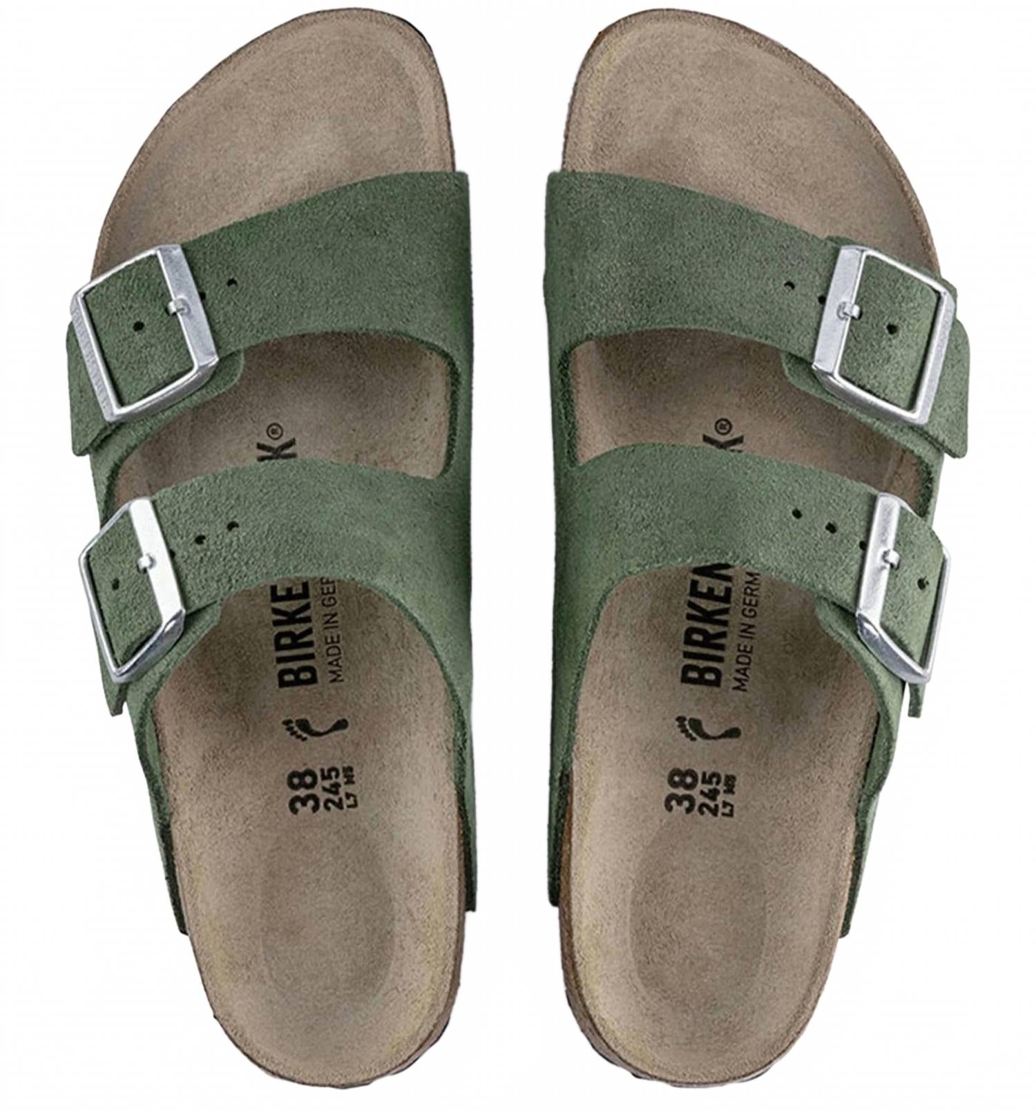 Sandalias de mujer de gamuza