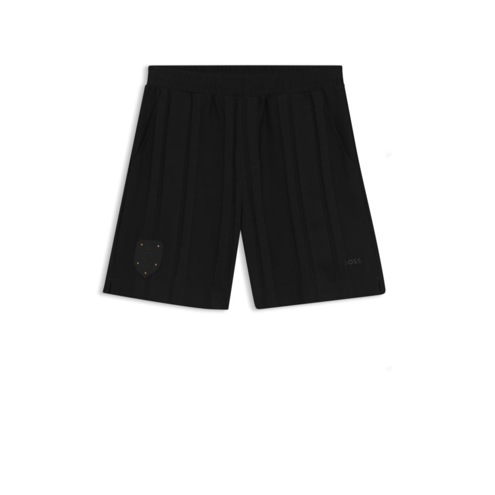 Short de algodón a rayas