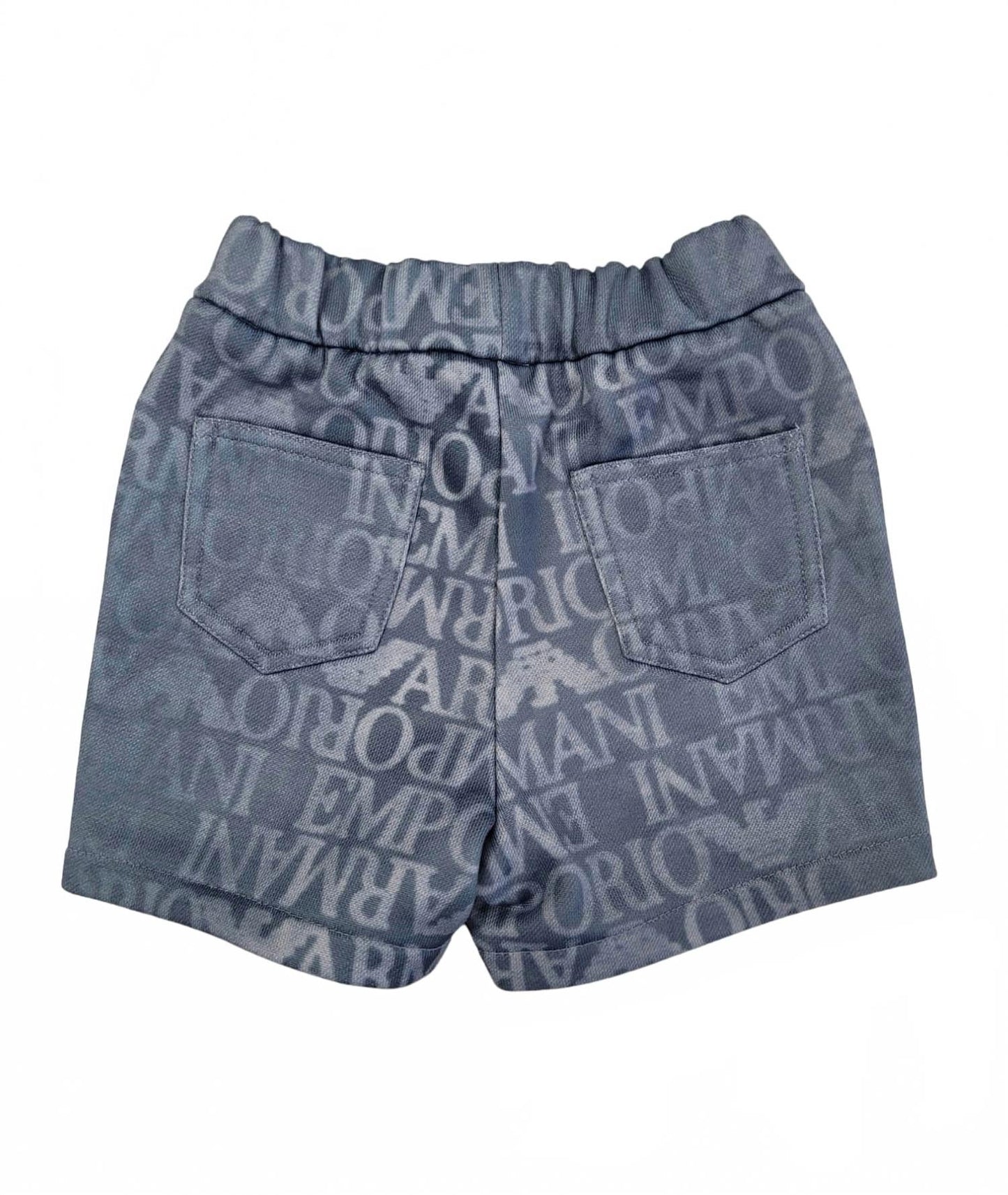 Short para bebé con estampado color gris