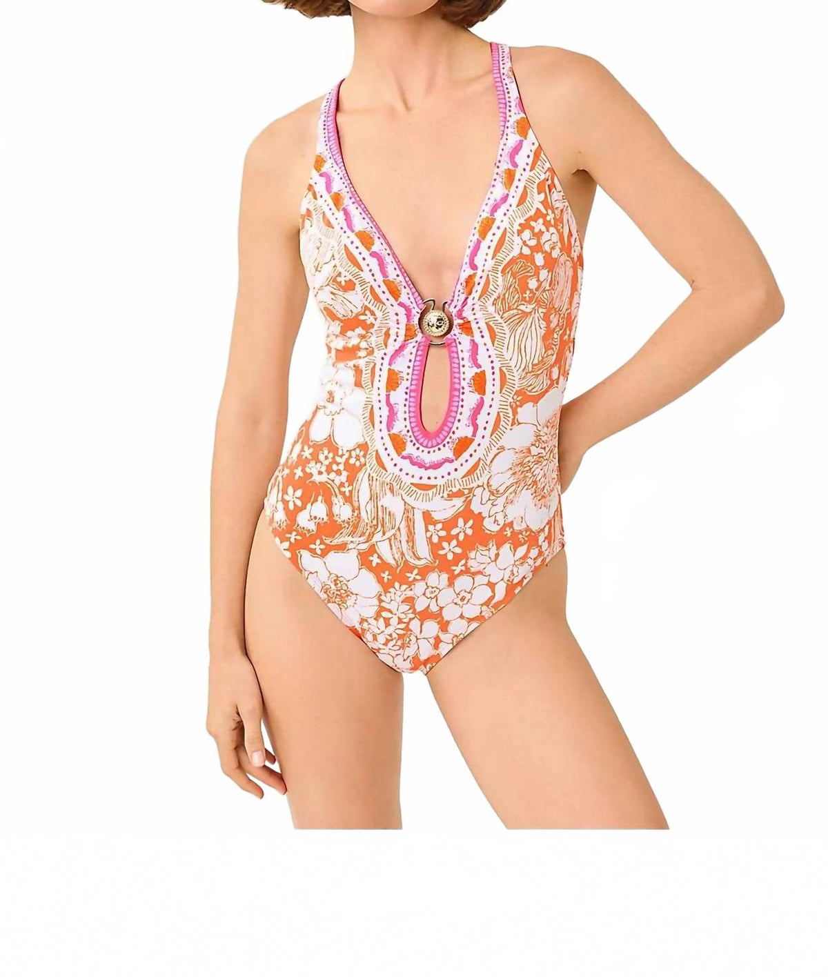 Vestido de baño color naranja