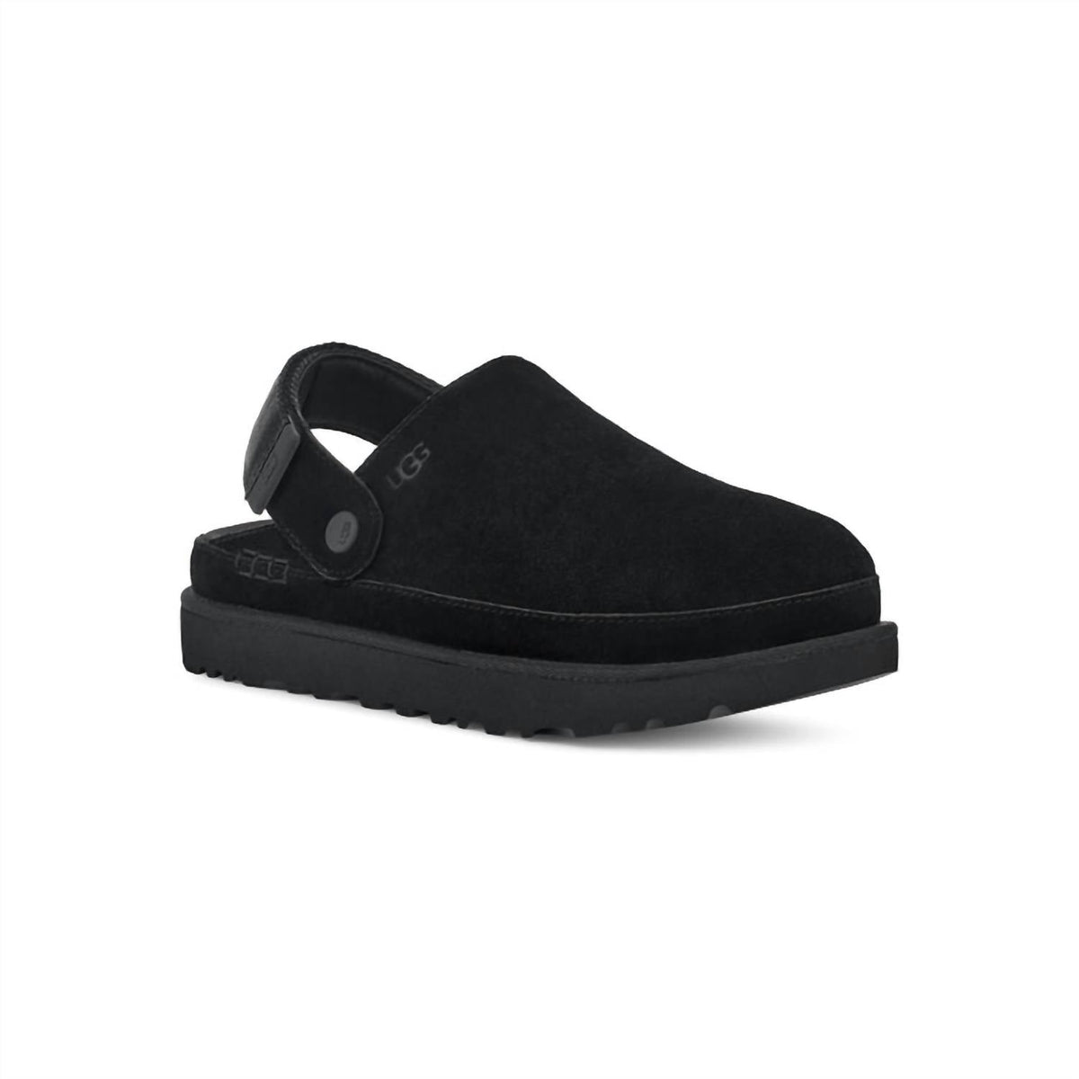 Zuecos de mujer de gamuza color negro