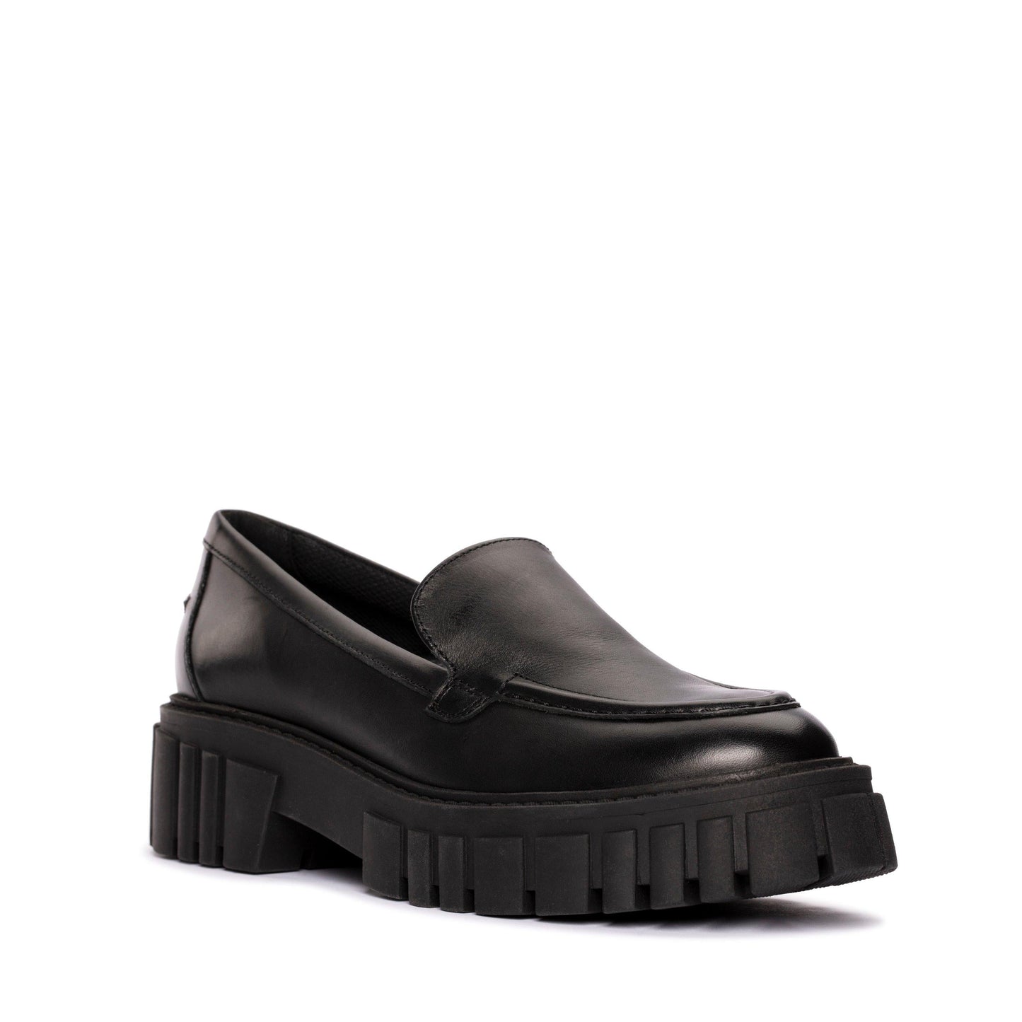Mocasines de cuero color negro