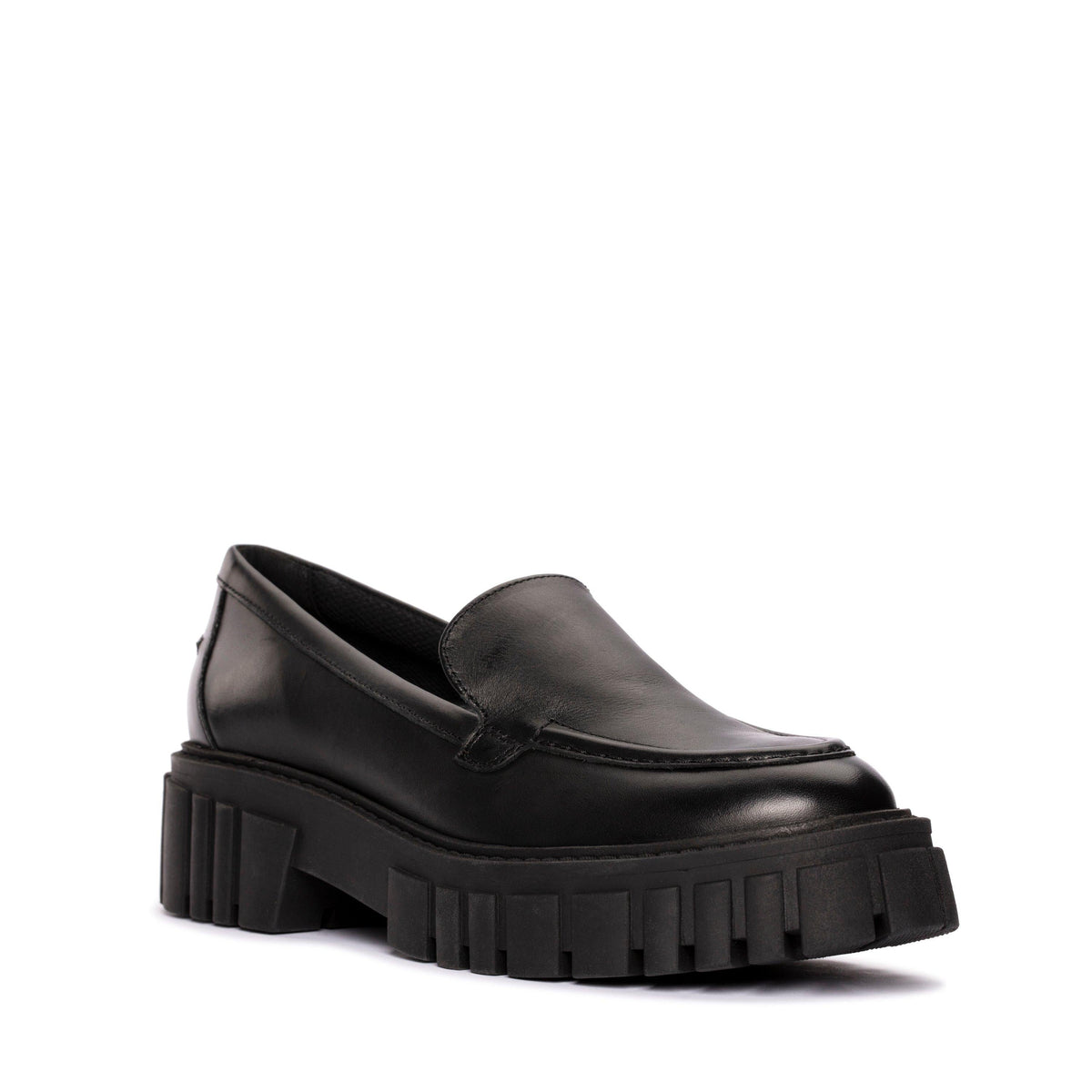 Mocasines de cuero color negro