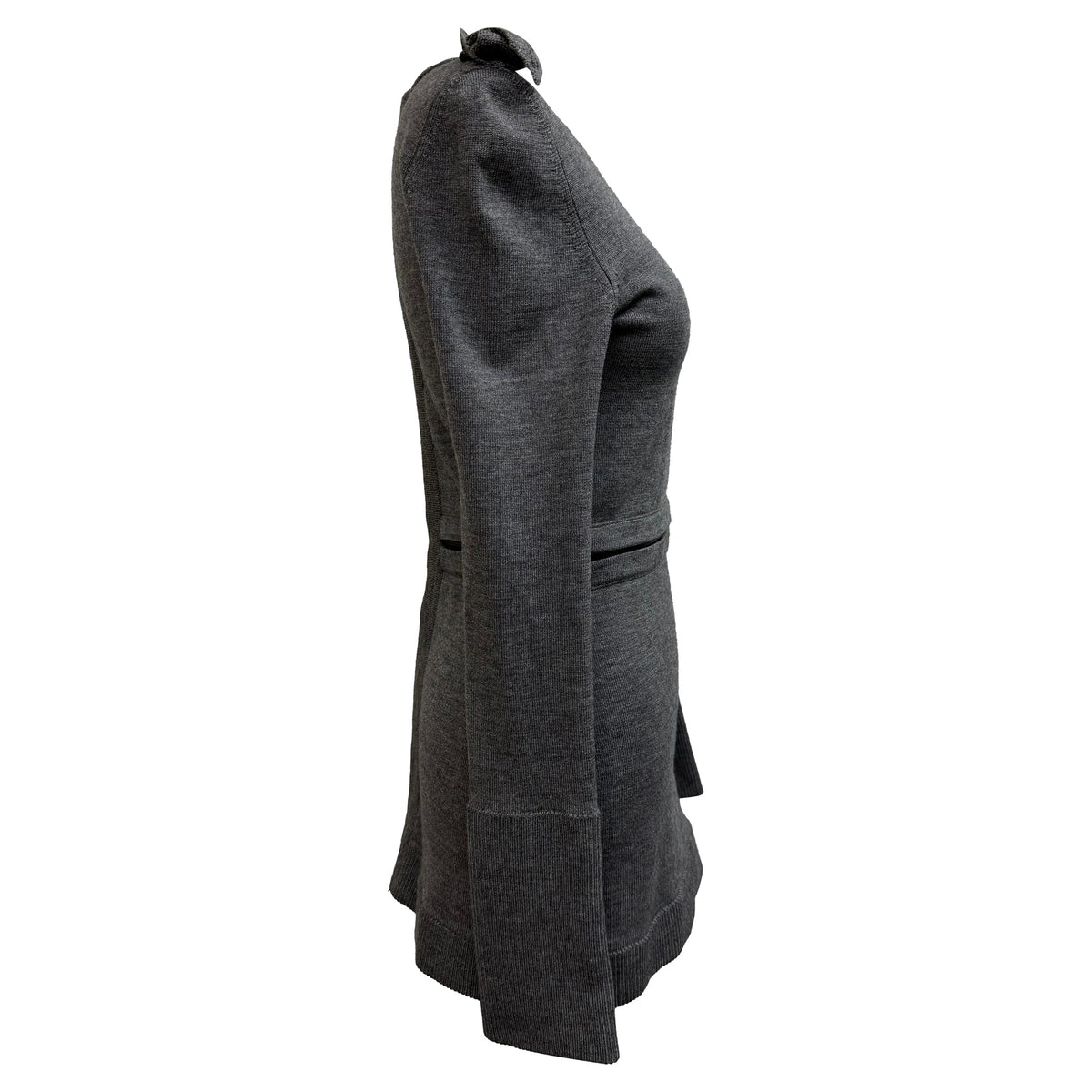 Vestido de lana corto color gris