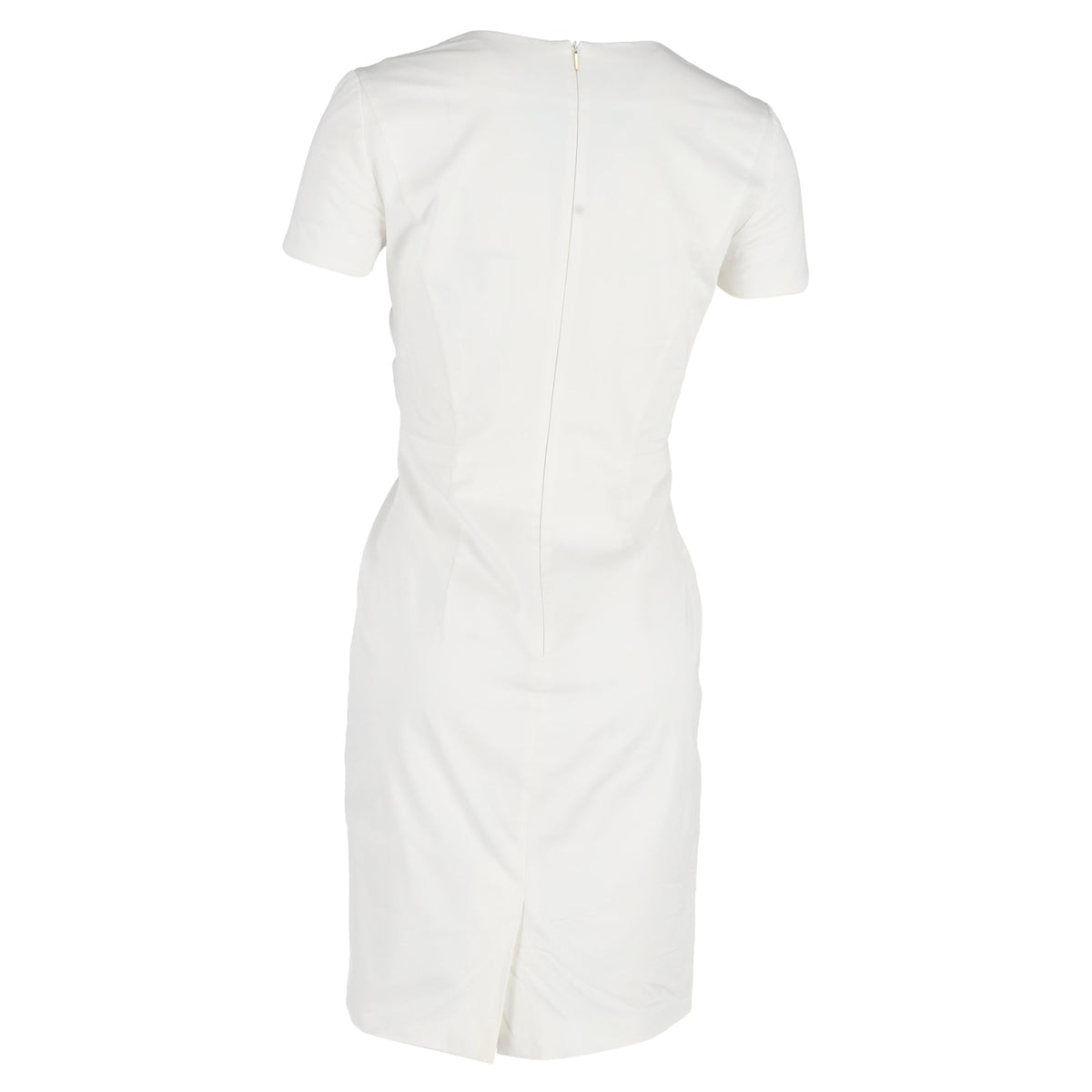 Vestido con cuello en V color blanco