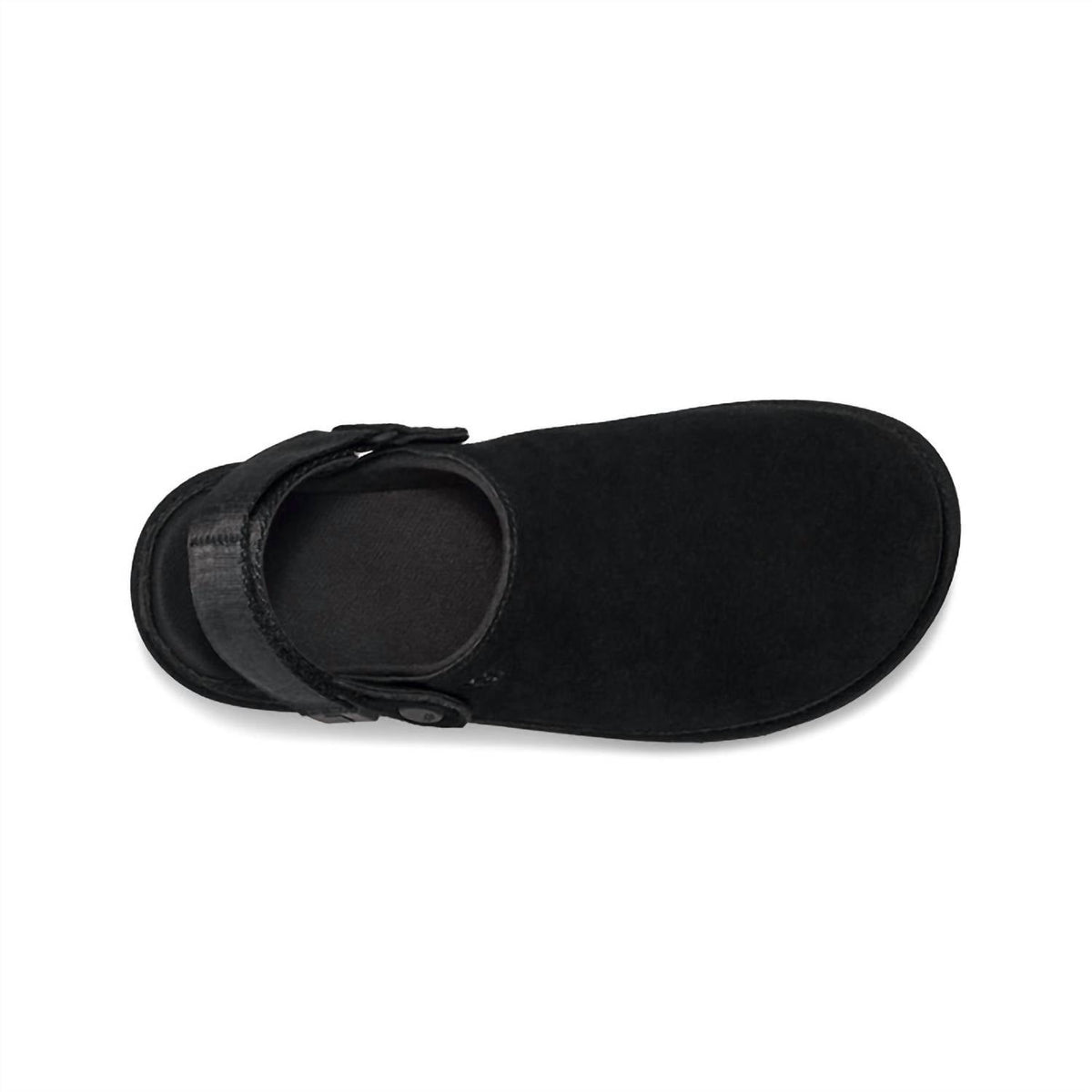 Zuecos de mujer de gamuza color negro