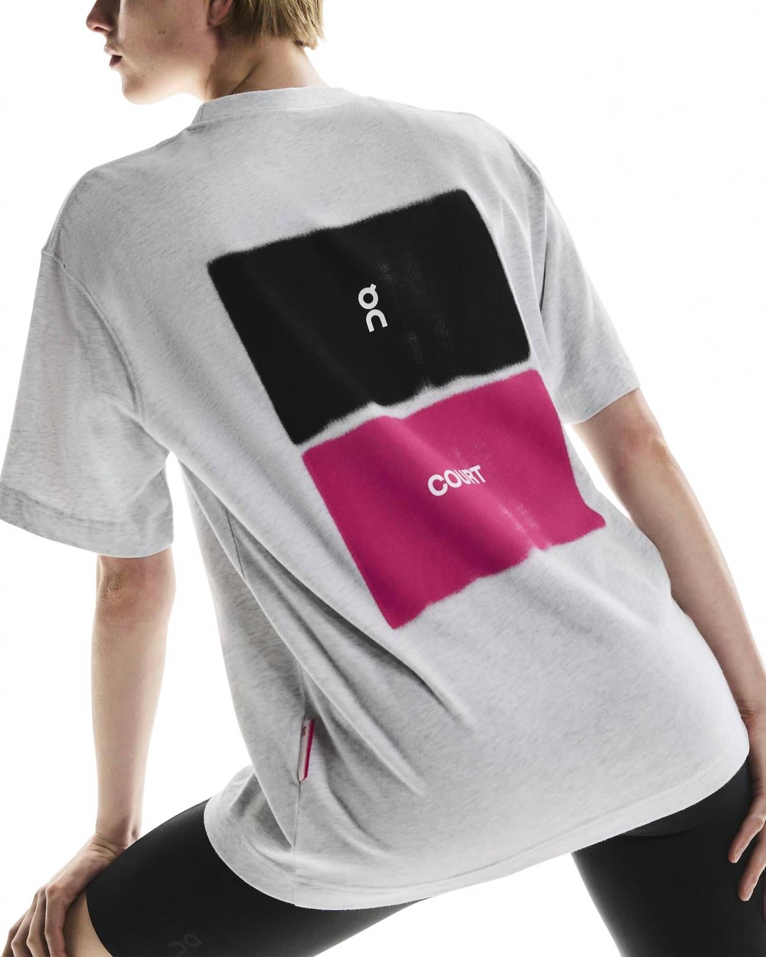 Camisa color gris y rosado